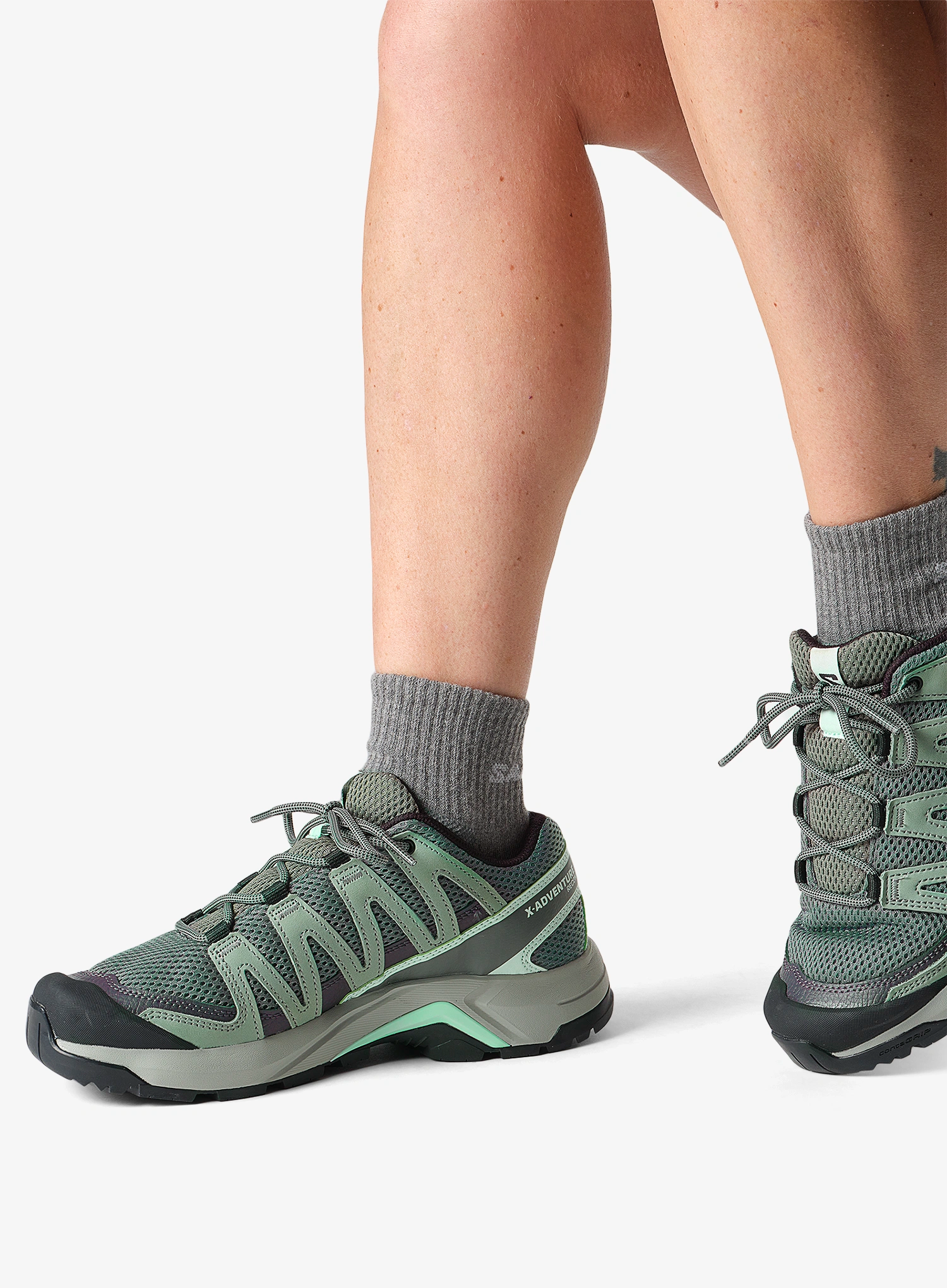 Wanderschuhe Damen Salomon X-Adventure Recon - sage/green/bay