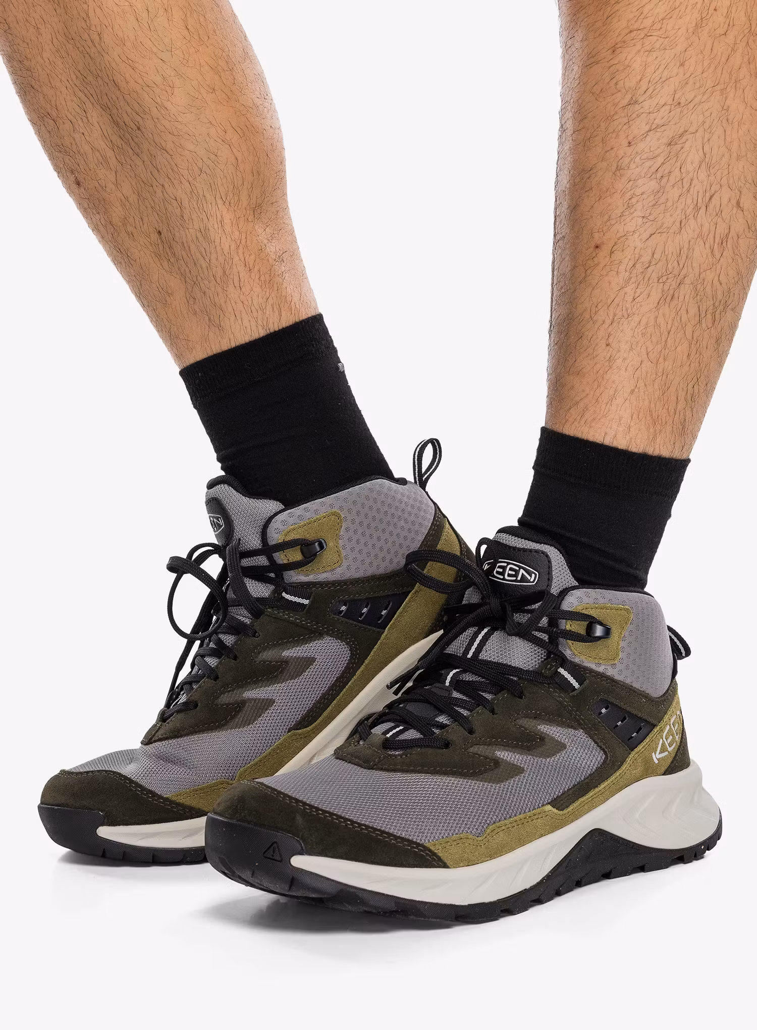 Wanderschuhe Keen Hightrail Mid Wp - steel grey/forest night