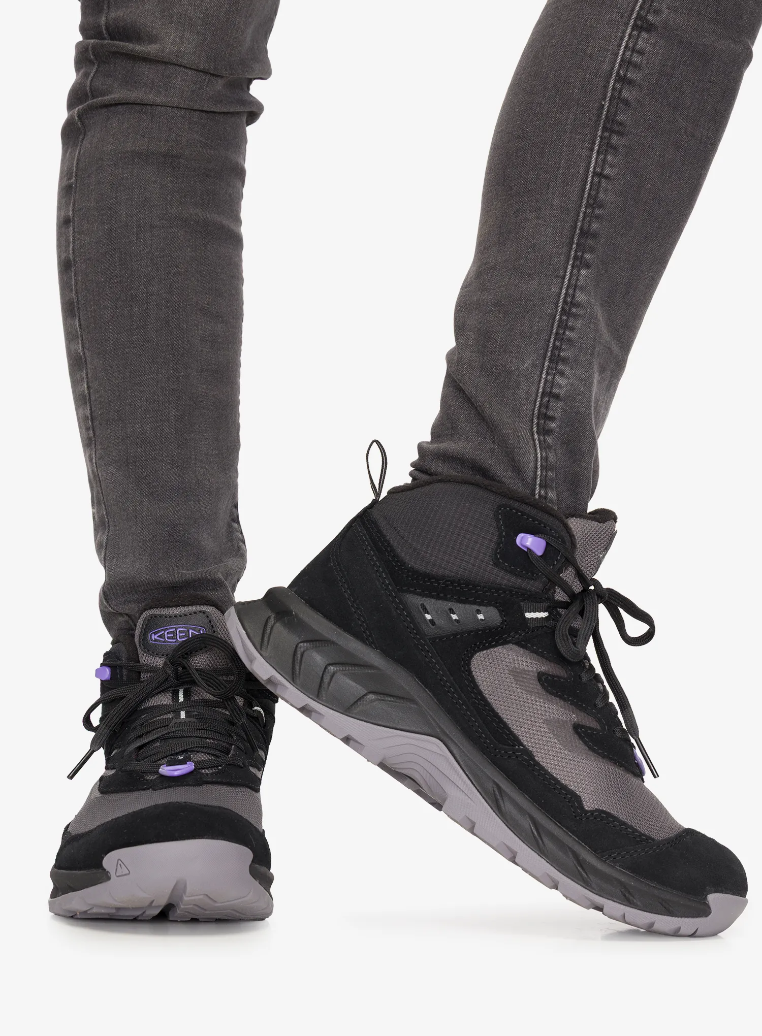 Winterschuhe Damen Keen Hightrail Mid Polar - black/aster purple