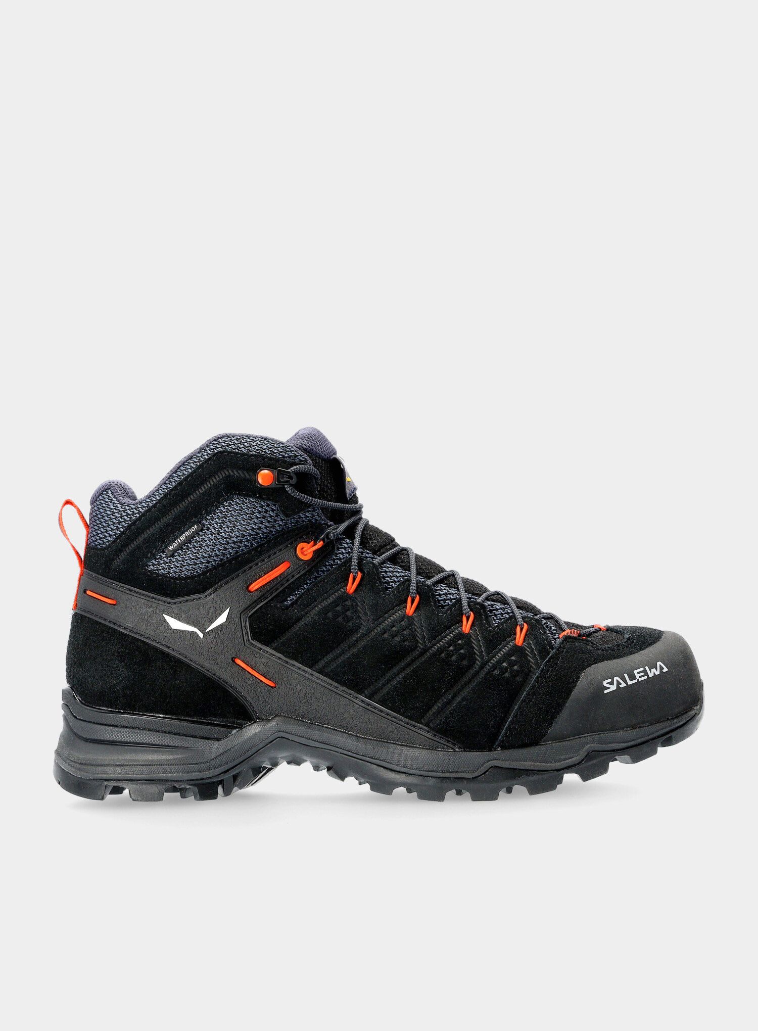 Trekkingschuhe Herren Salewa Alp Mate Mid WP - black out/fluo orange