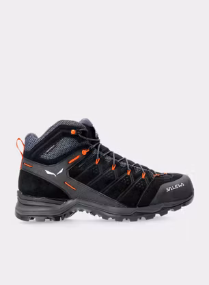 Trekkingschuhe Herren Salewa Alp Mate Mid WP - black out/fluo orange