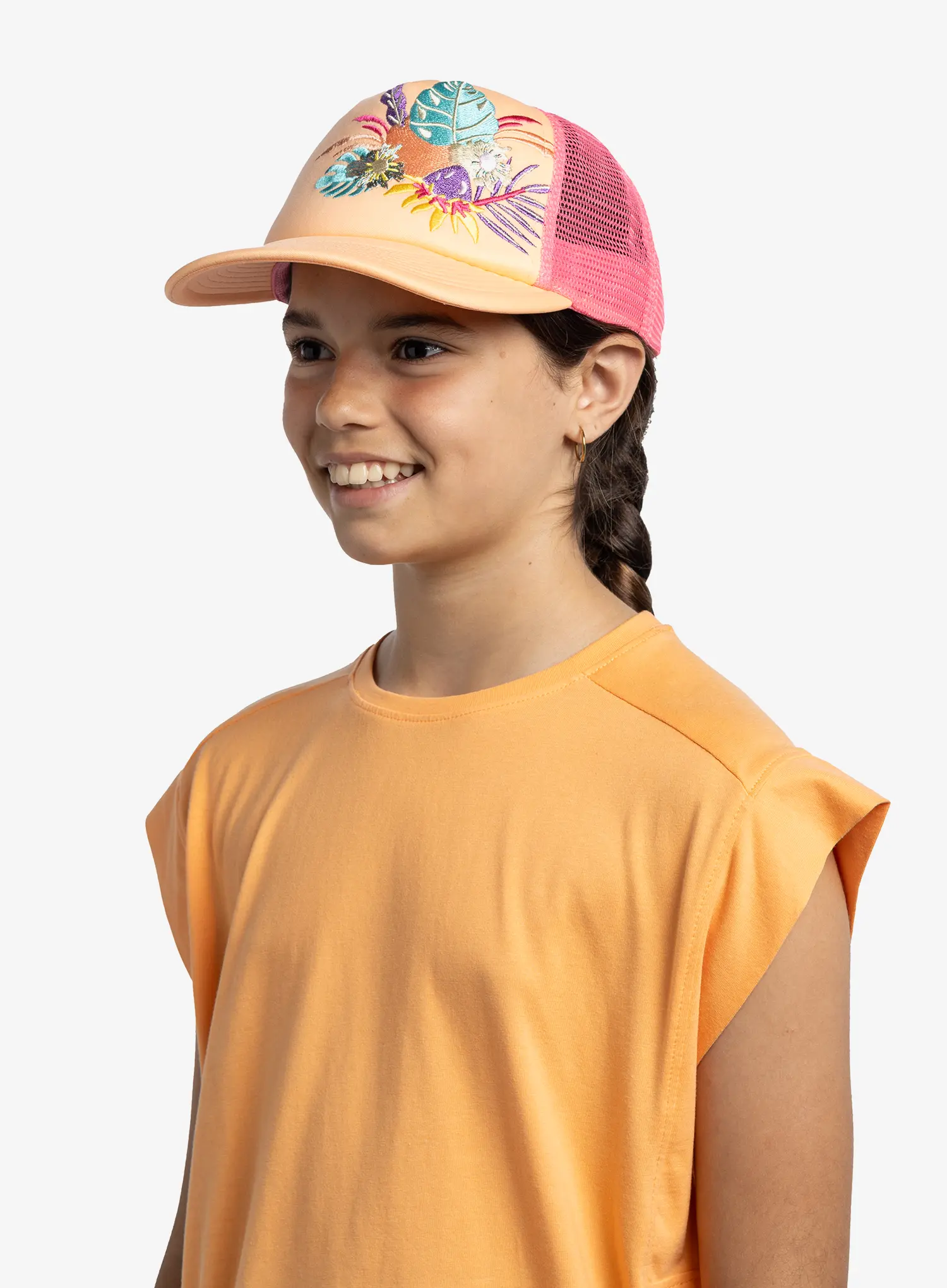 Kindermütze Buff Trucker Cap Kid - neottia coral