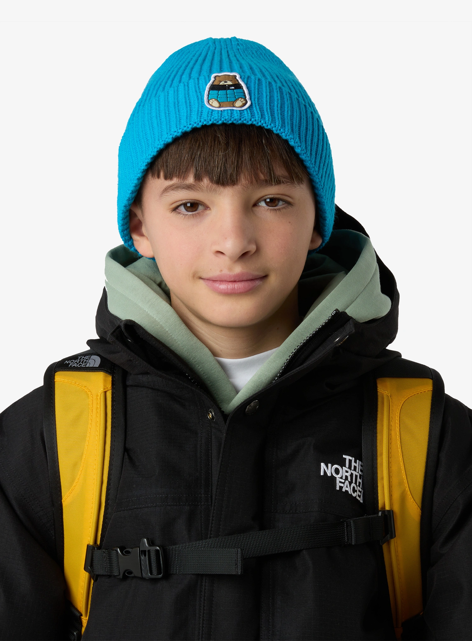 Kindermütze The North Face Logo Box Cuffed Beanie - meridian blue/bear patch