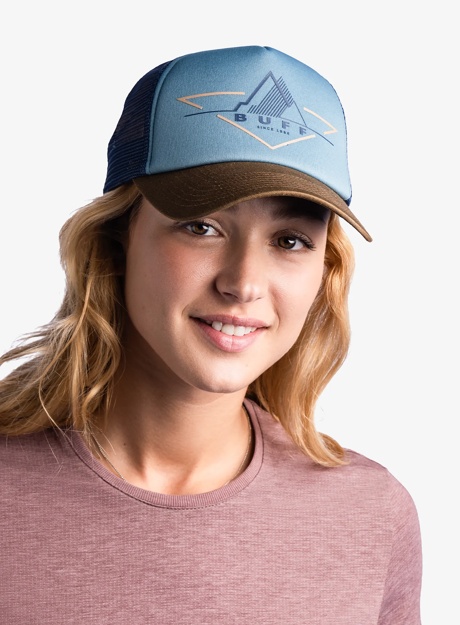 Cap Buff Trucker Cap - brak stone blue