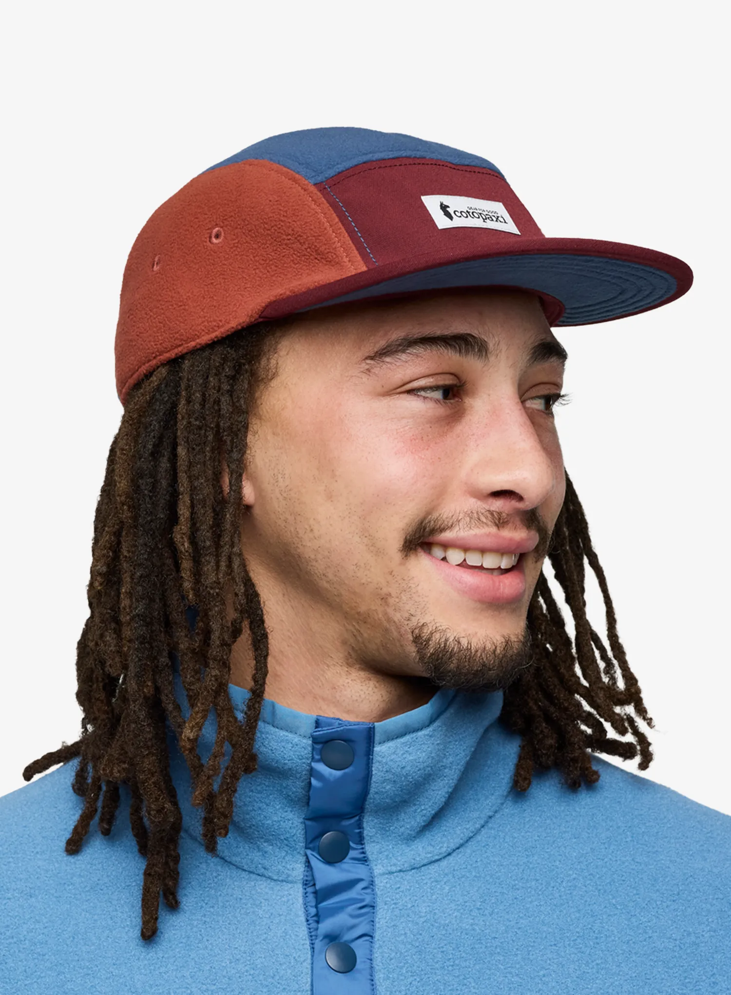 Cap Cotopaxi Fleece 5-Panel Hat - mulberry/deep sea
