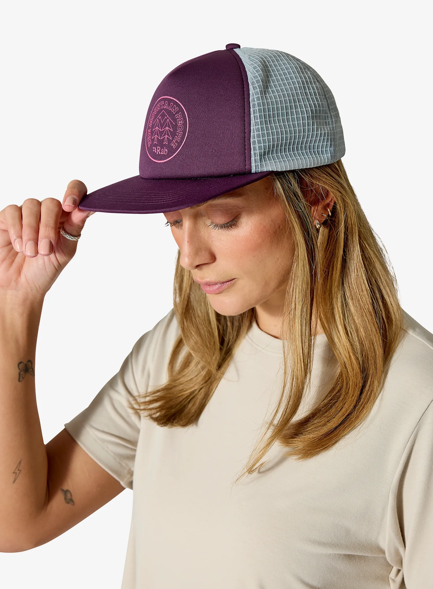Cap Rab Cirque Print Cap - mulberry/pewter