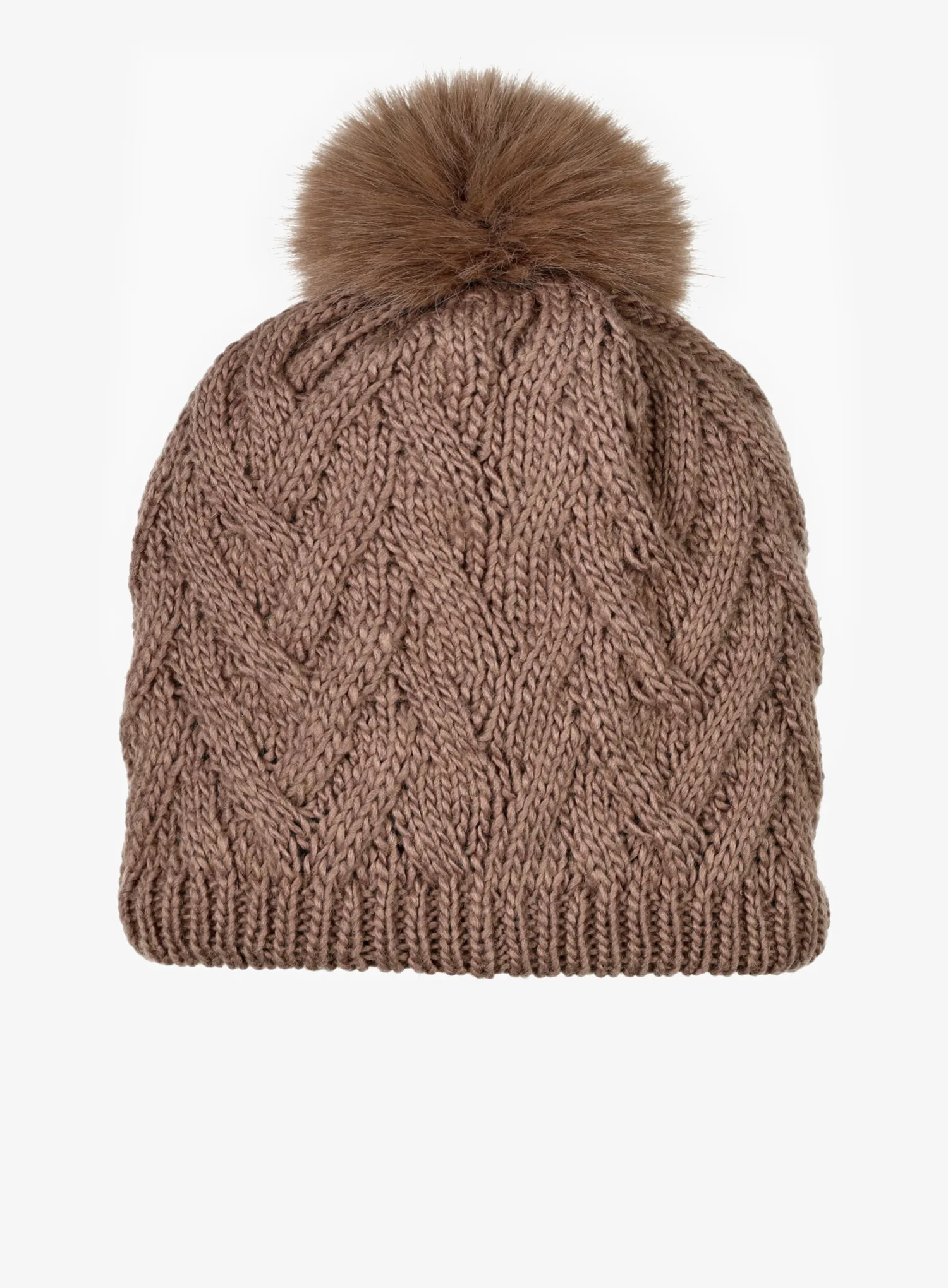 Wintermütze Damen Buff Knitted&Fleece Beanie Caryn - cobblestone