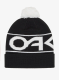 Wintermütze Oakley Factory Cuff Beanie - black/white logo