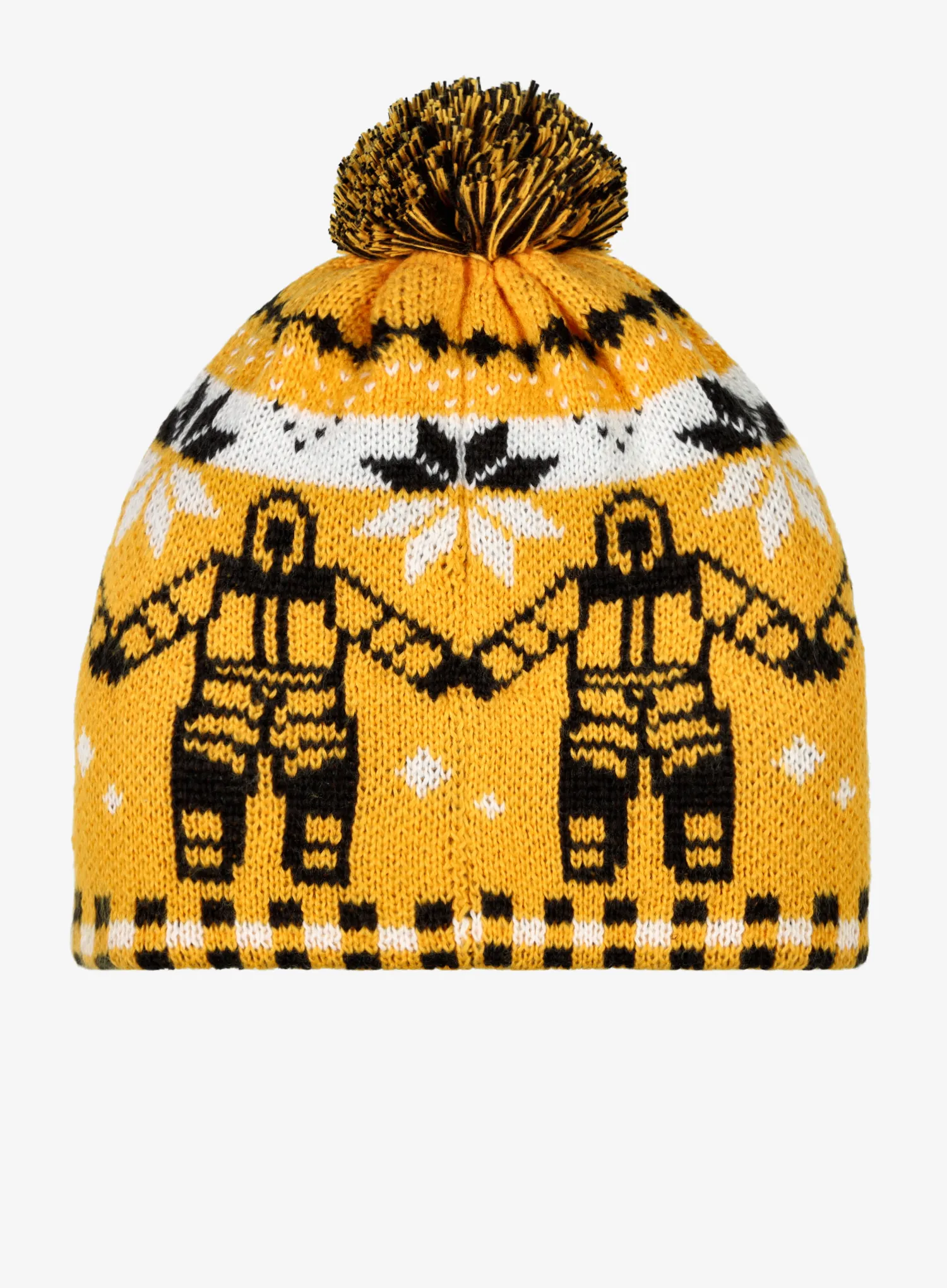 Wintermütze The North Face Cabin Ski Tuke - gold him suit jacquard/pom