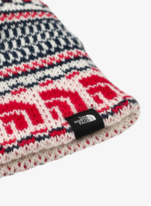 Wintermütze The North Face Cabin Ski Tuke - white dune jacquard/pom