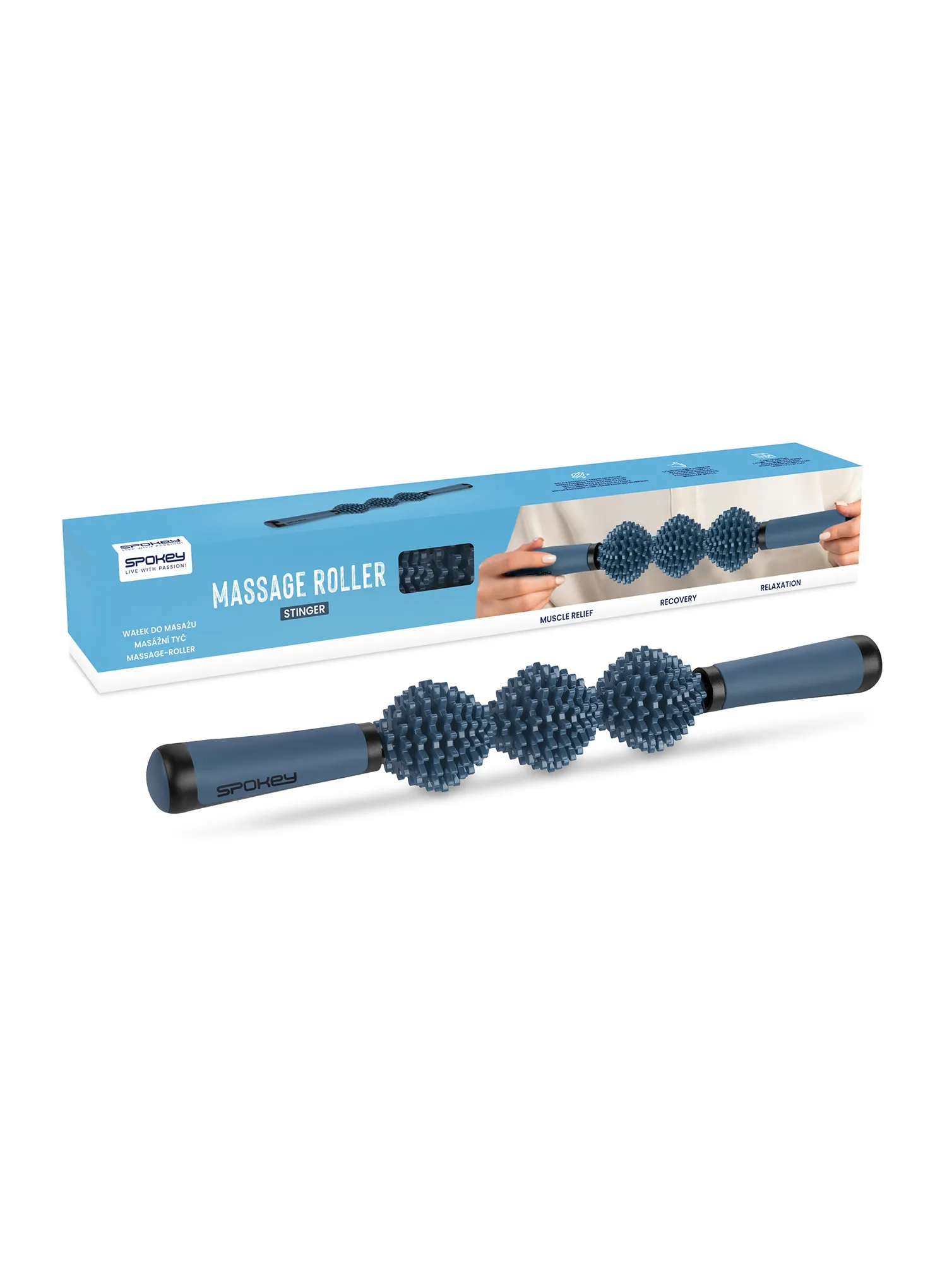 Massagestab Spokey Stinger - blue