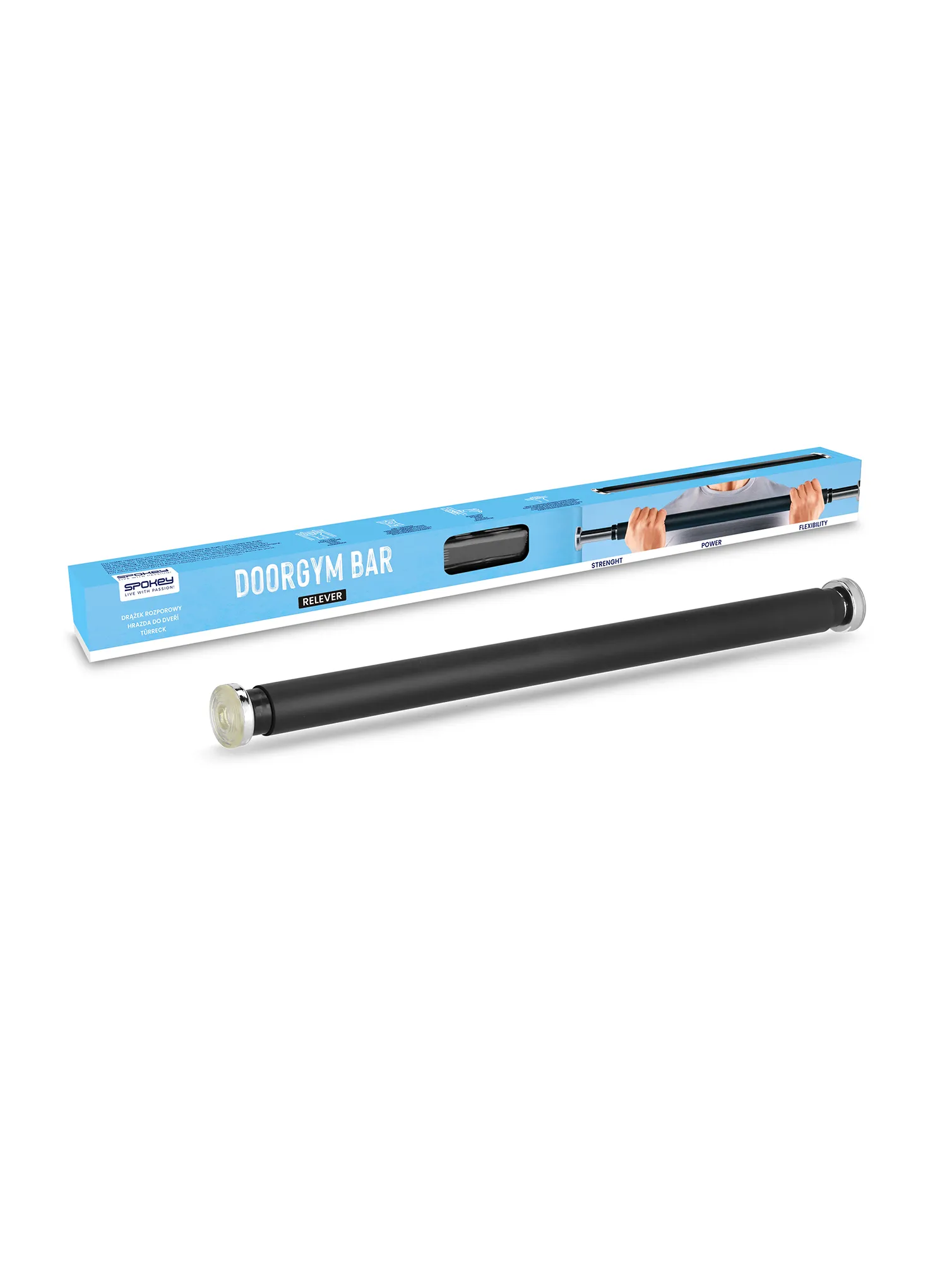 Klemmklimmzugstange Spokey Relever 62-100cm - black