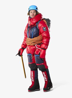 Expeditions Daunenhose Millet MXP Down Overpant 800 cuin - rouge/saphir