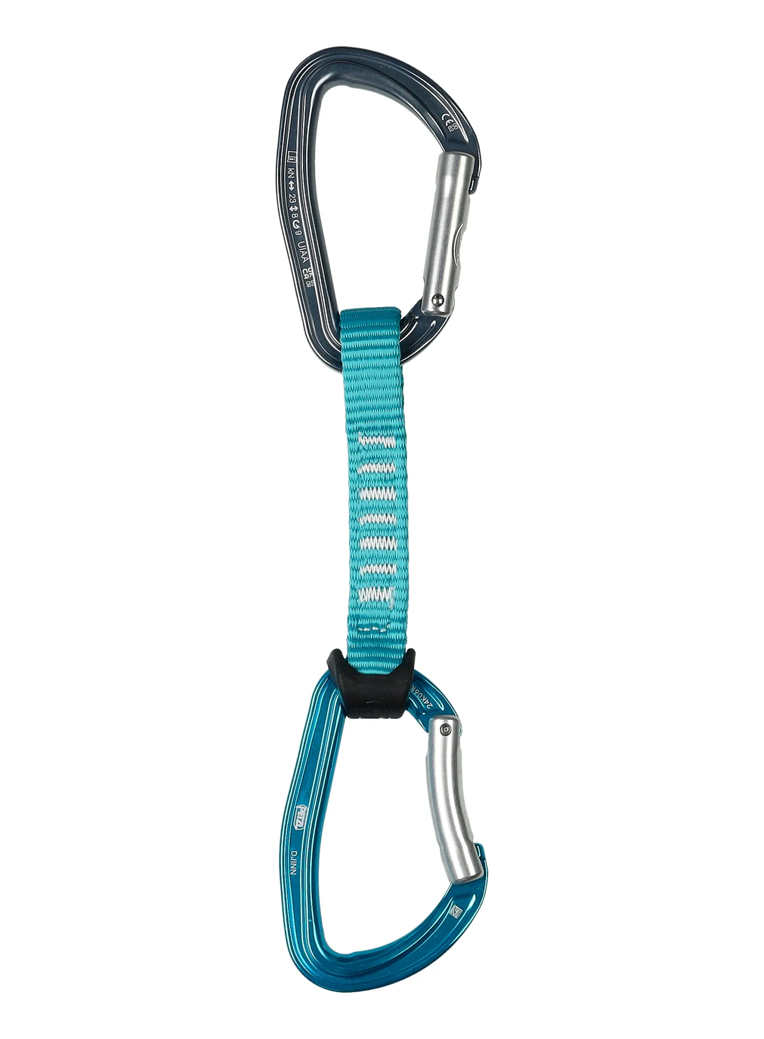 Express-Set Petzl Djinn Acess 12 cm - turquoise