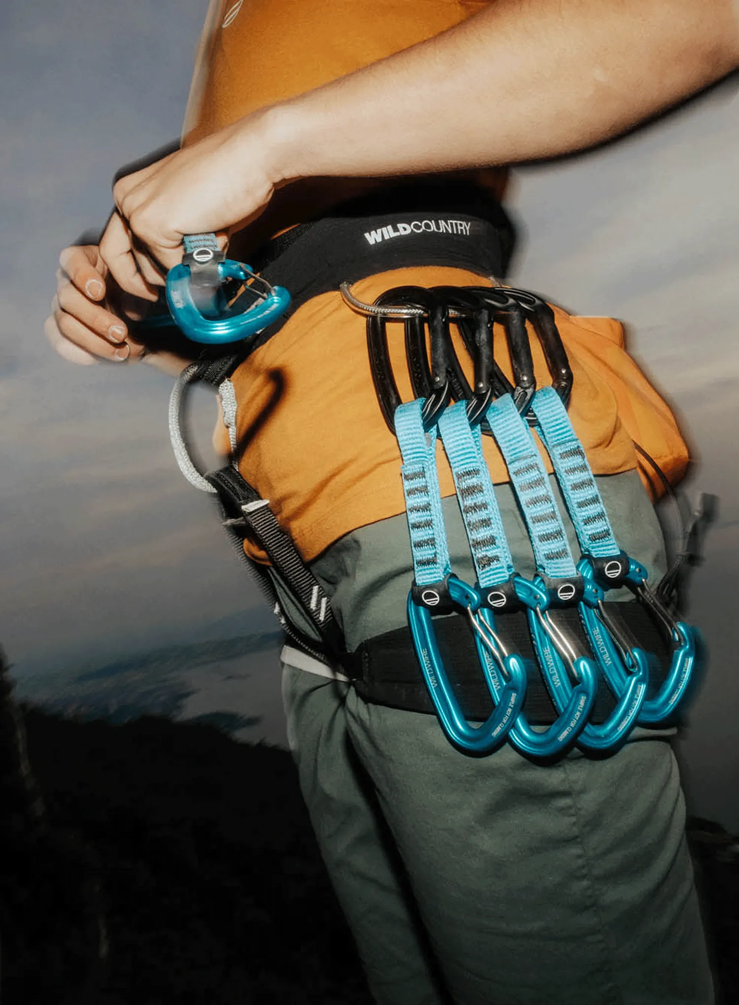Express-Set Wild Country Wildhybrid Quickdraw 12 cm - black/turquoise