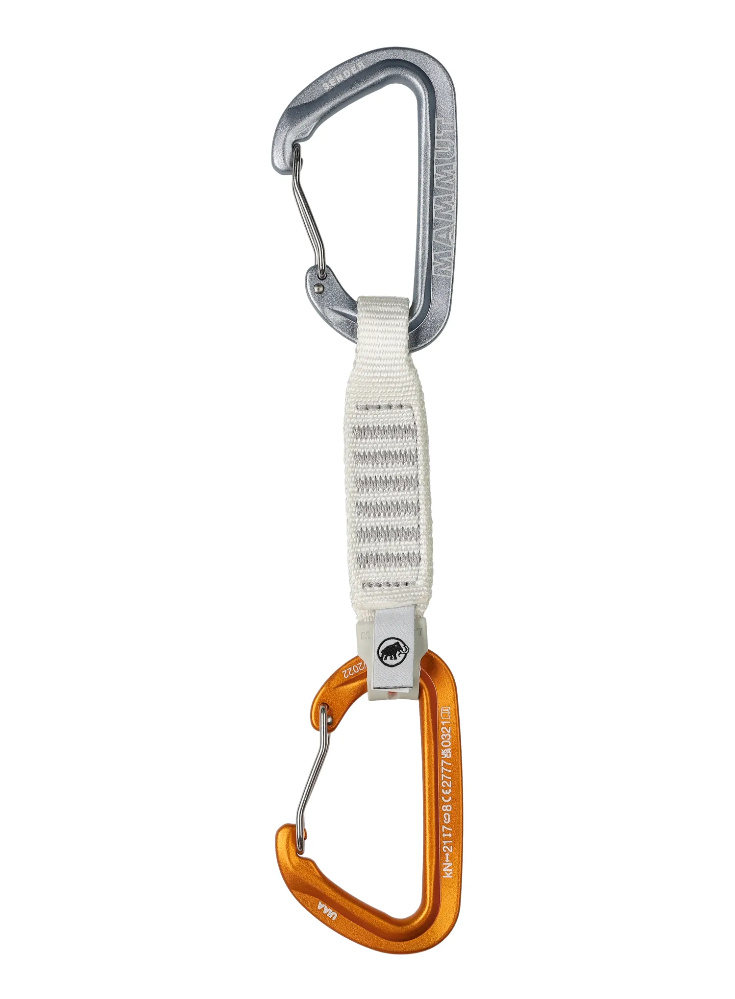 Express-Sets Mammut Sender Wire 12 cm 6-Pack Quickdraws  - light grey/gold