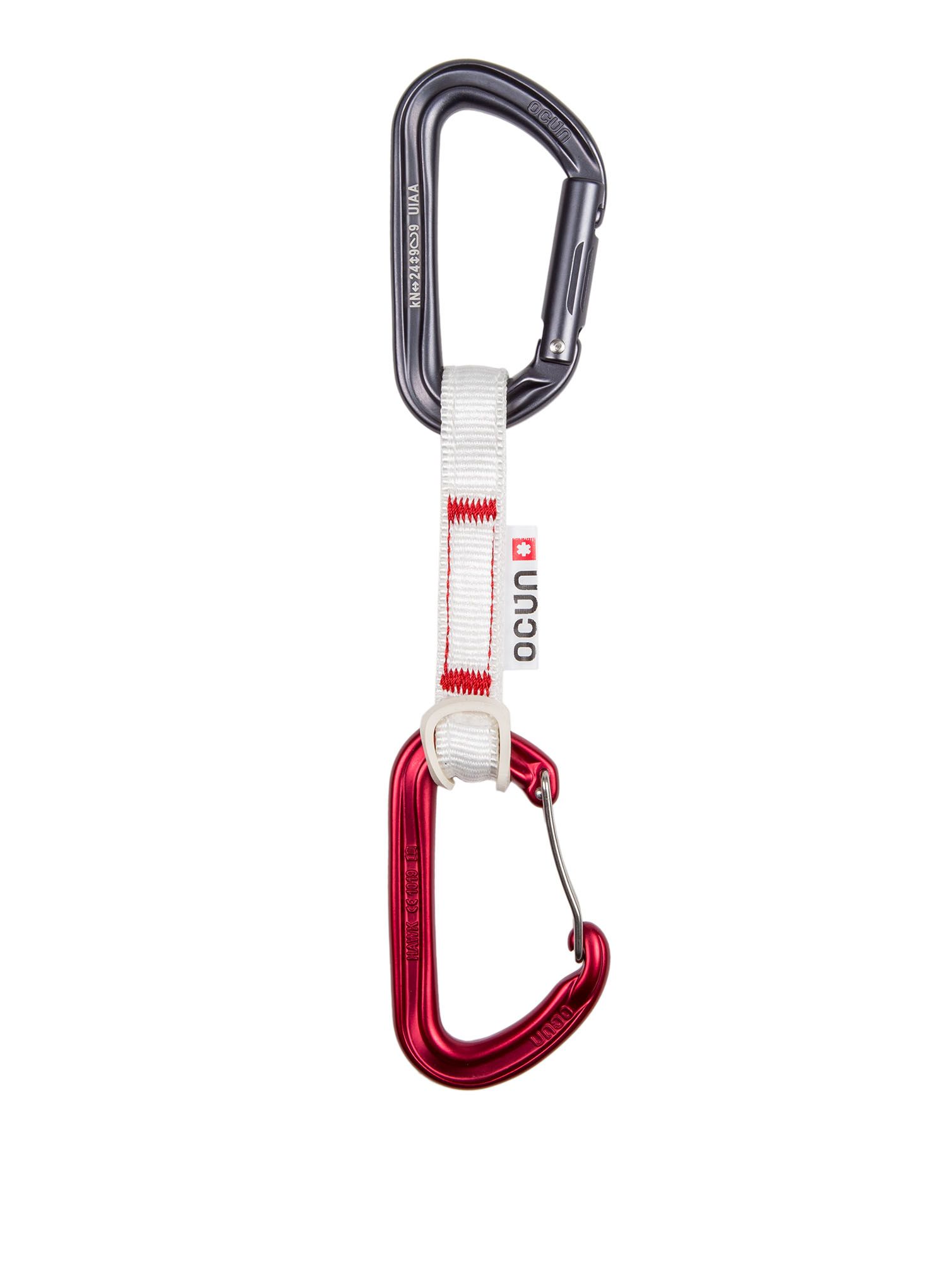 Express-Sets Ocun Hawk QD Combi Bio-Dyn-Ring 15 mm 10 cm 6-pack - red