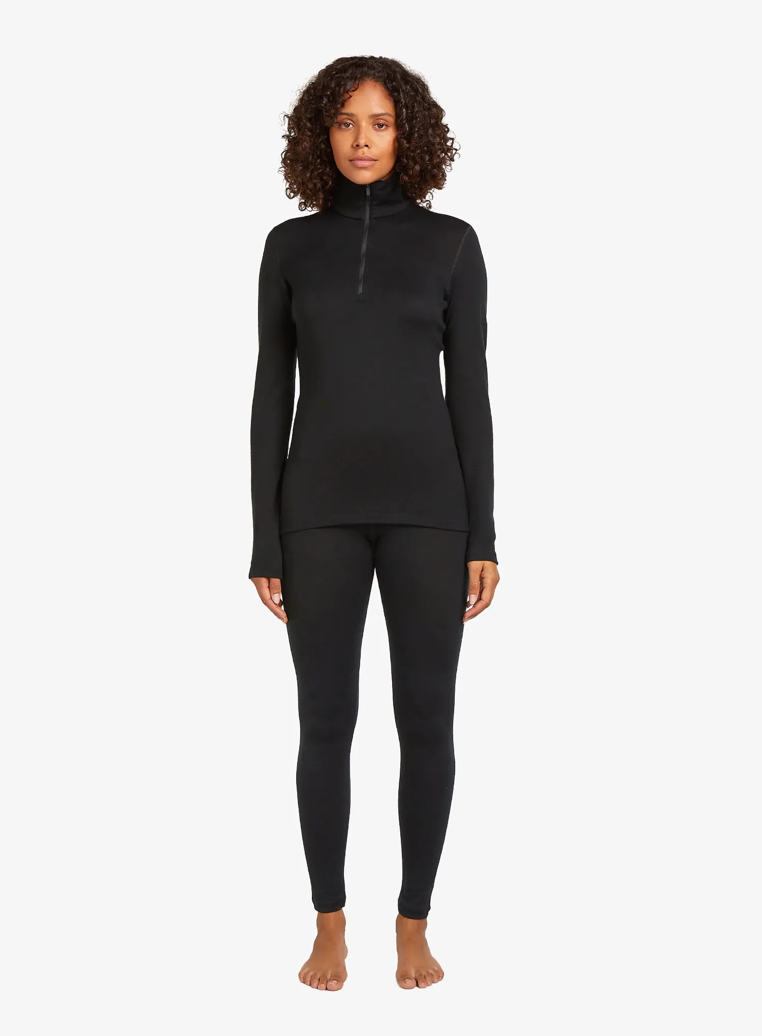 Thermounterhose Damen Icebreaker Merino 260 Tech High Rise Leggings - black