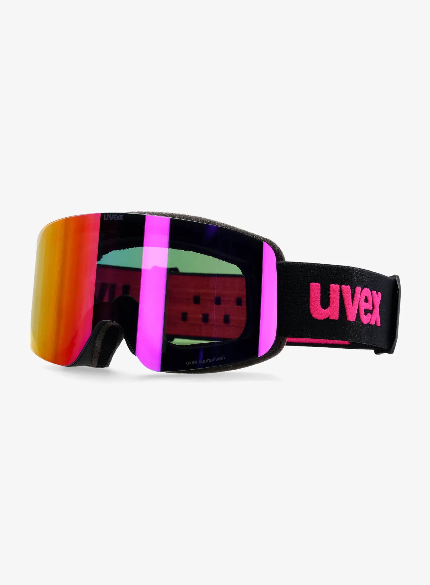 Skibrillen für Kinder Uvex pwdr FM - black/pink/green/clear