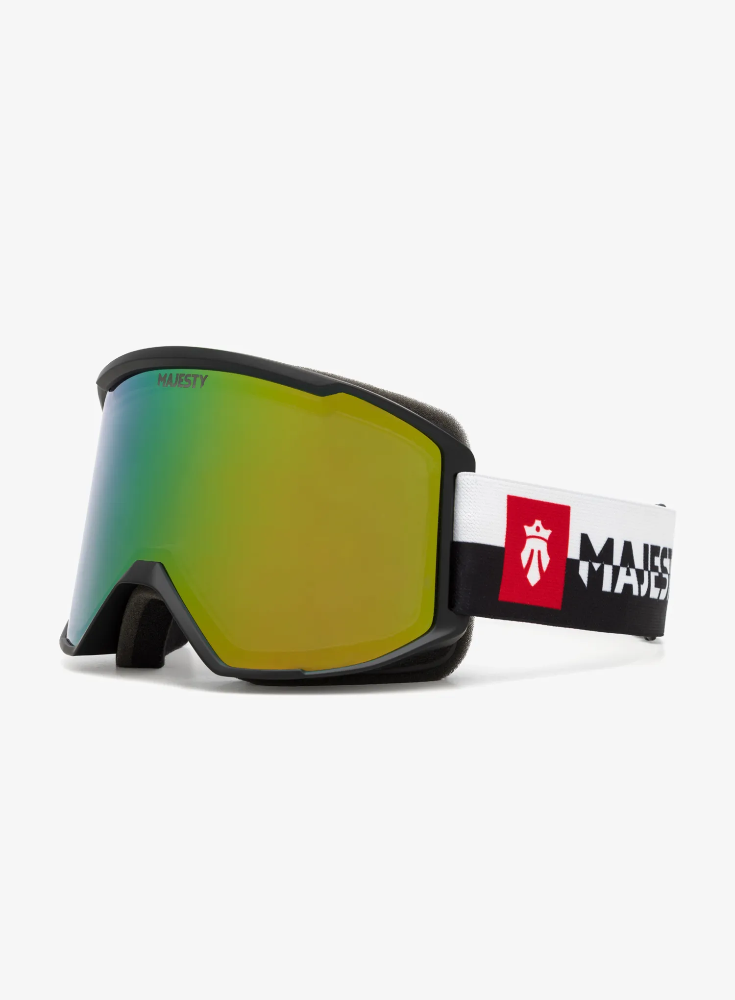 Skibrille Majesty Lumin Snow Goggles - black/blk/white/green emerald