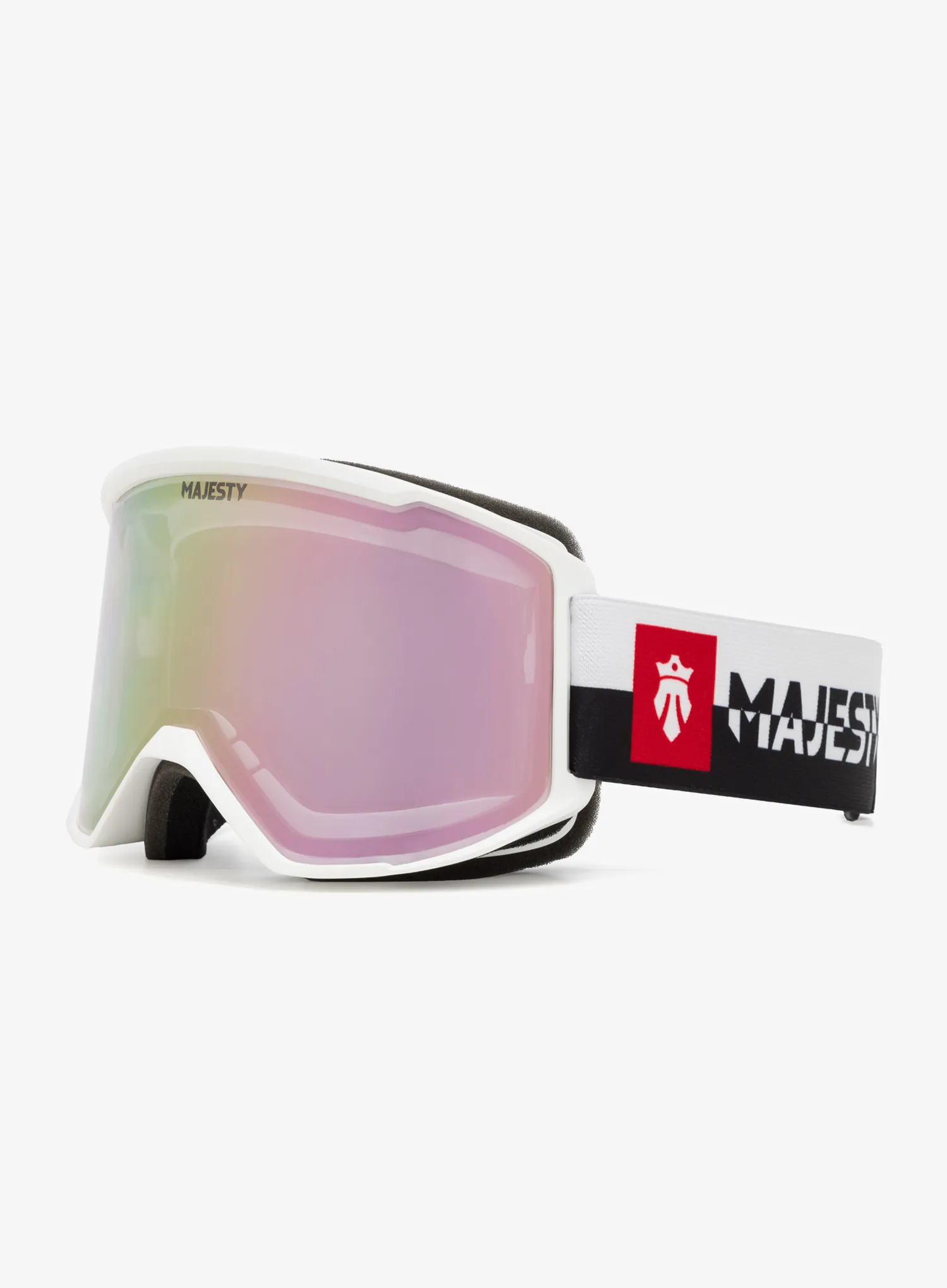 Skibrille Majesty Lumin Snow Goggles - white/black/white/aurora opal