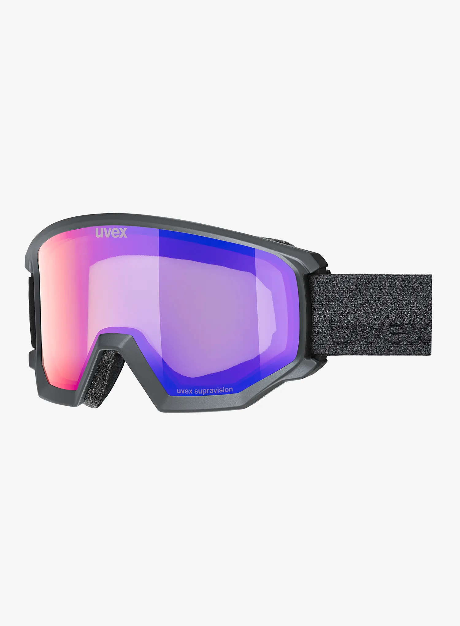 Skibrille Uvex Athletic FM - black matt dl/ruby clear S2