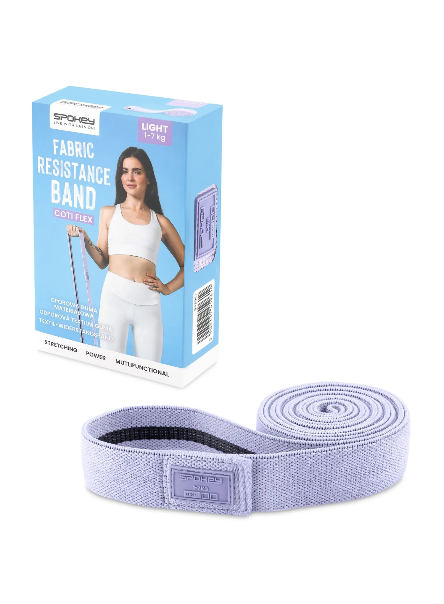Widerstandsband Spokey Coti Flex Light - light purple