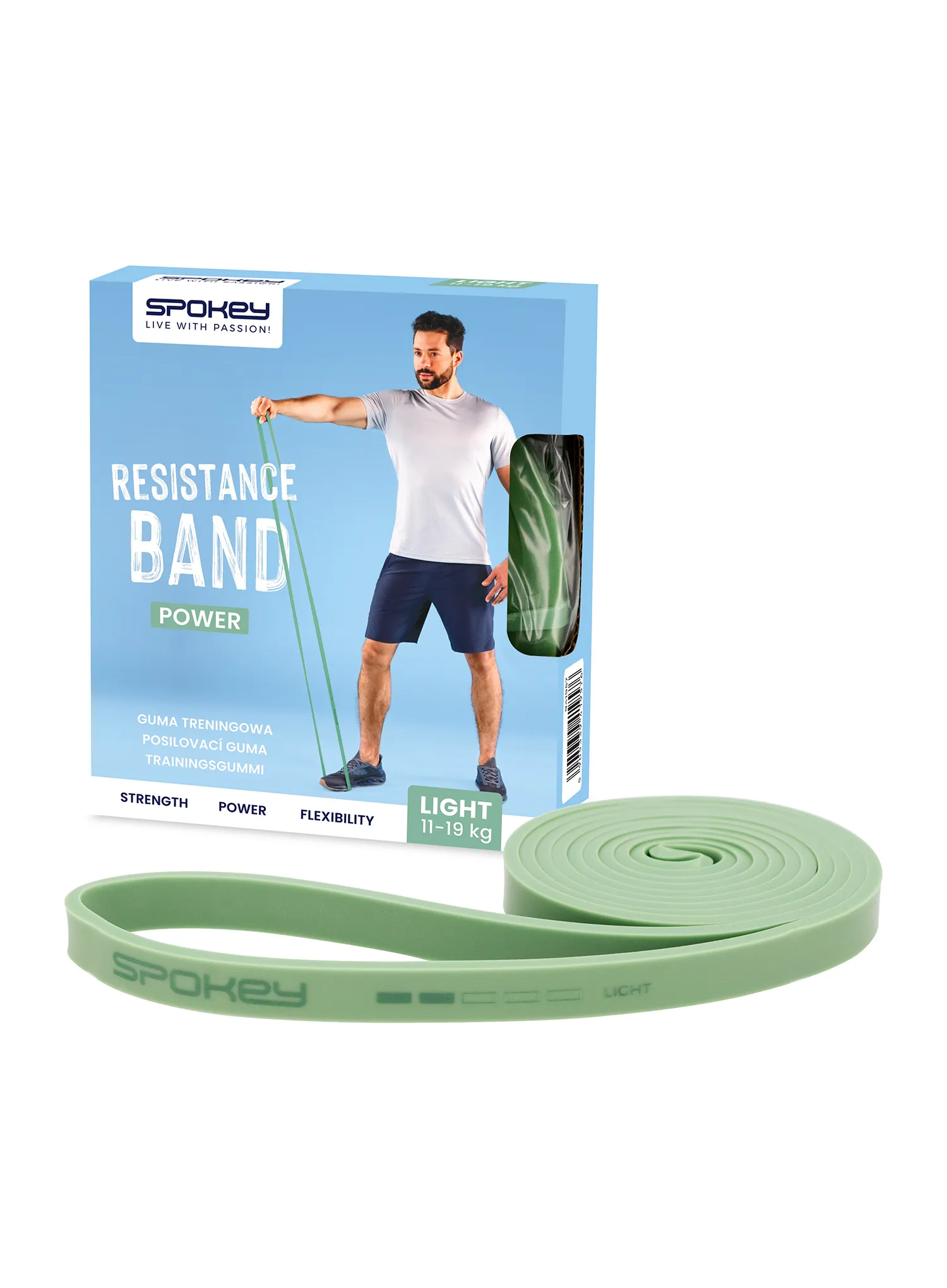 Widerstandsband Spokey Power Light - light green