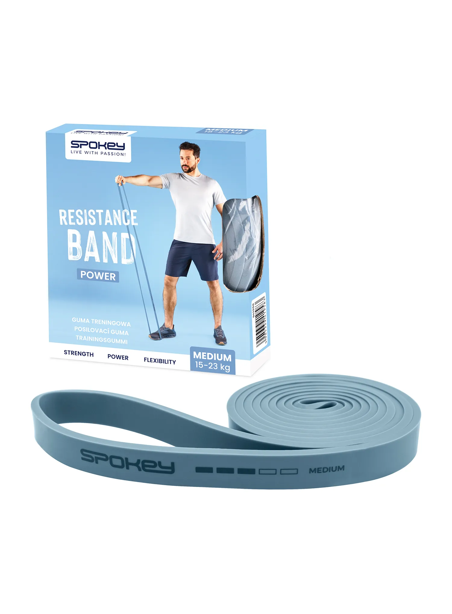 Widerstandsband Spokey Power Medium - blue