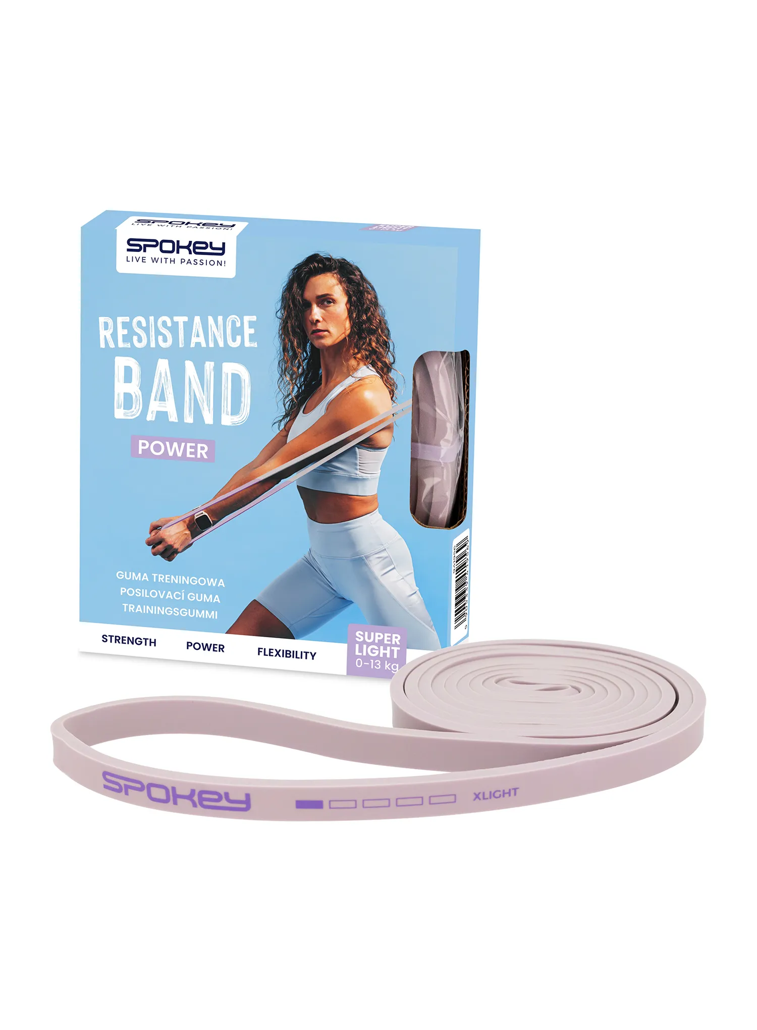 Widerstandsband Spokey Power Super Light - light purple