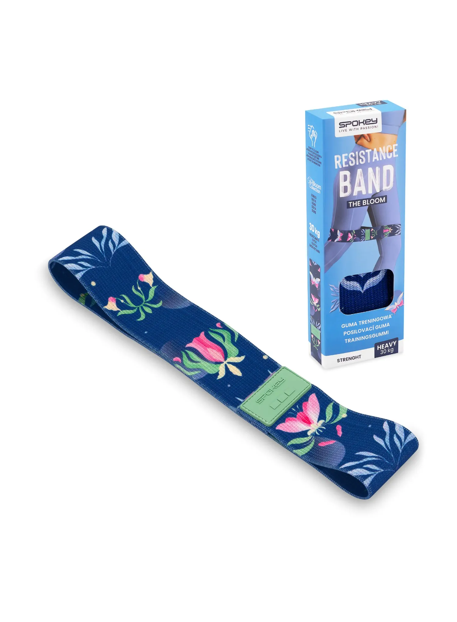 Widerstandsband Spokey The Bloom Elastic Band Hard - navy blue