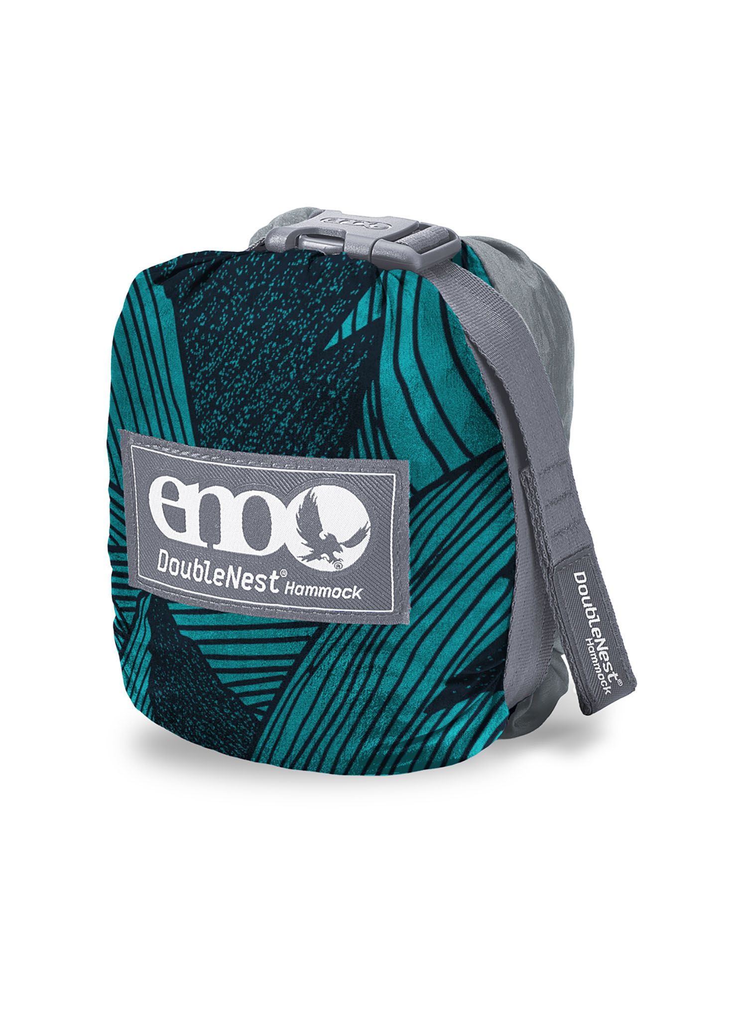 Doppel-Hängematte ENO DoubleNest Print Hammock - mountains to sea/grey