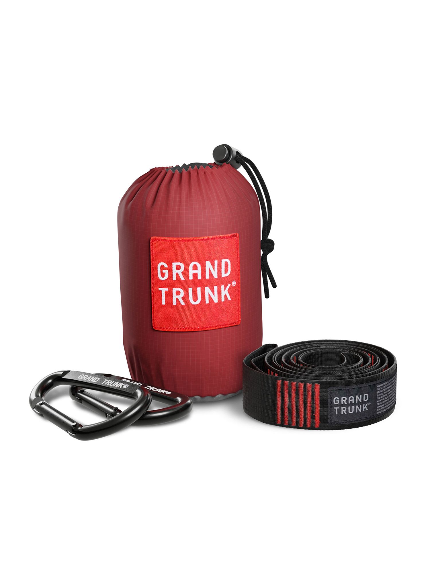 Reisehängematte Grand Trunk Double Deluxe Parachute Nylon with Straps - crimson/charcoal