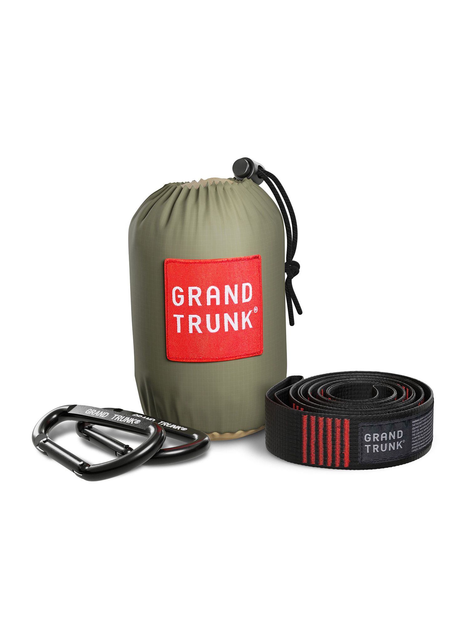 Reisehängematte Grand Trunk Double Deluxe Parachute Nylon with Straps - olive/khahi