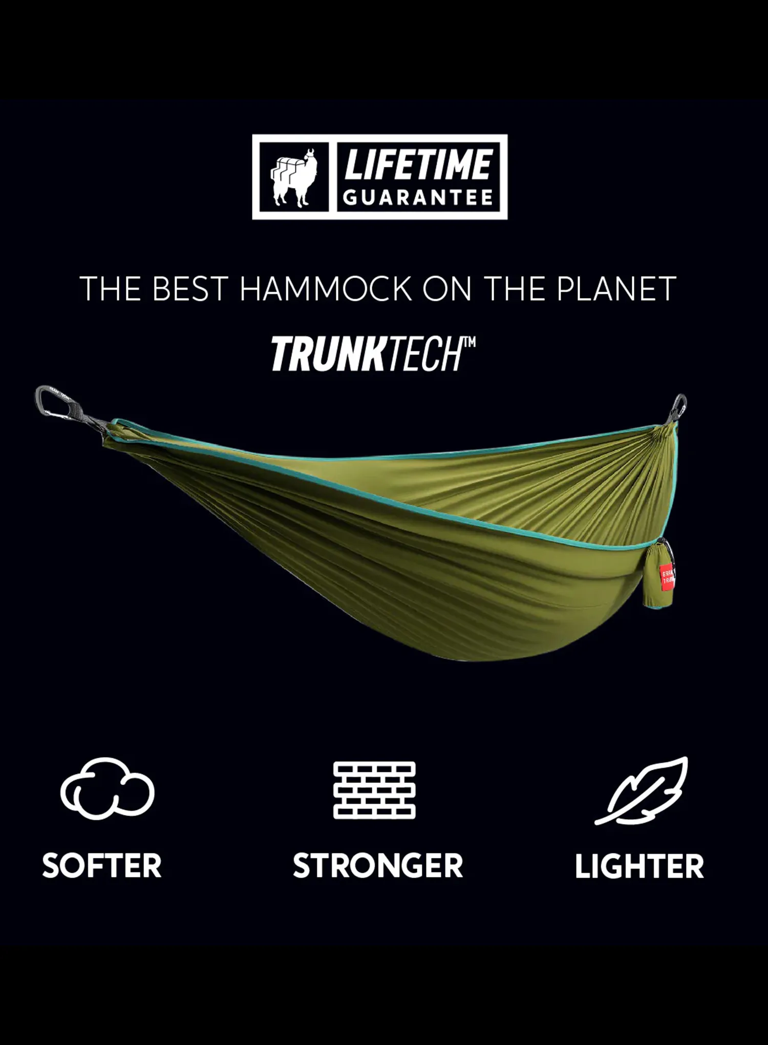 Reisehängematte Grand Trunk TrunkTech Double - green/aqua