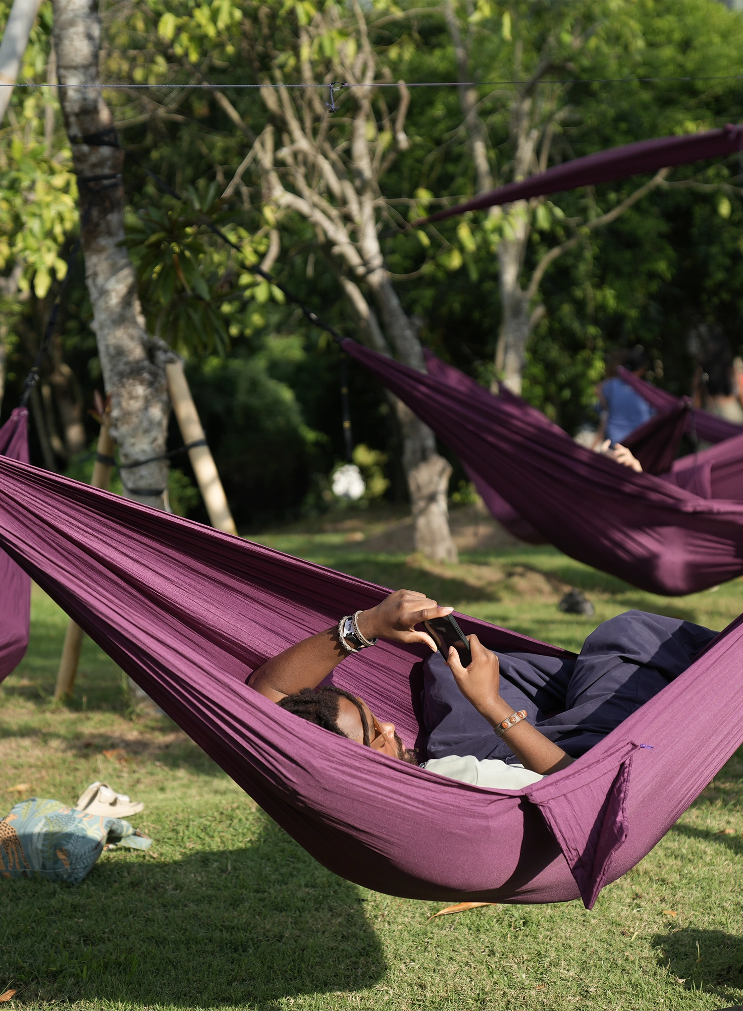 Reisehängematte Ticket To The Moon Compact Hammock - plum
