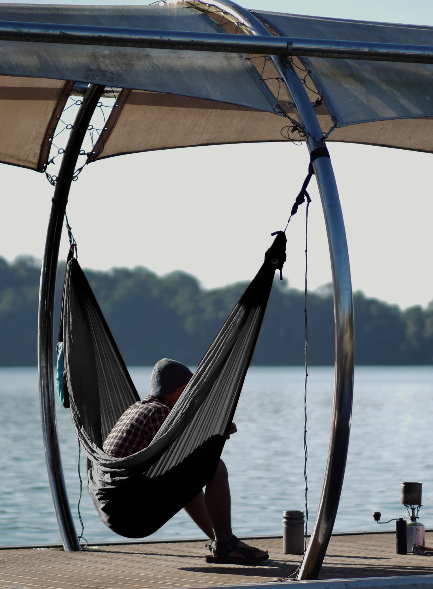 Reisehängematte Ticket To The Moon Lightest Hammock - grey
