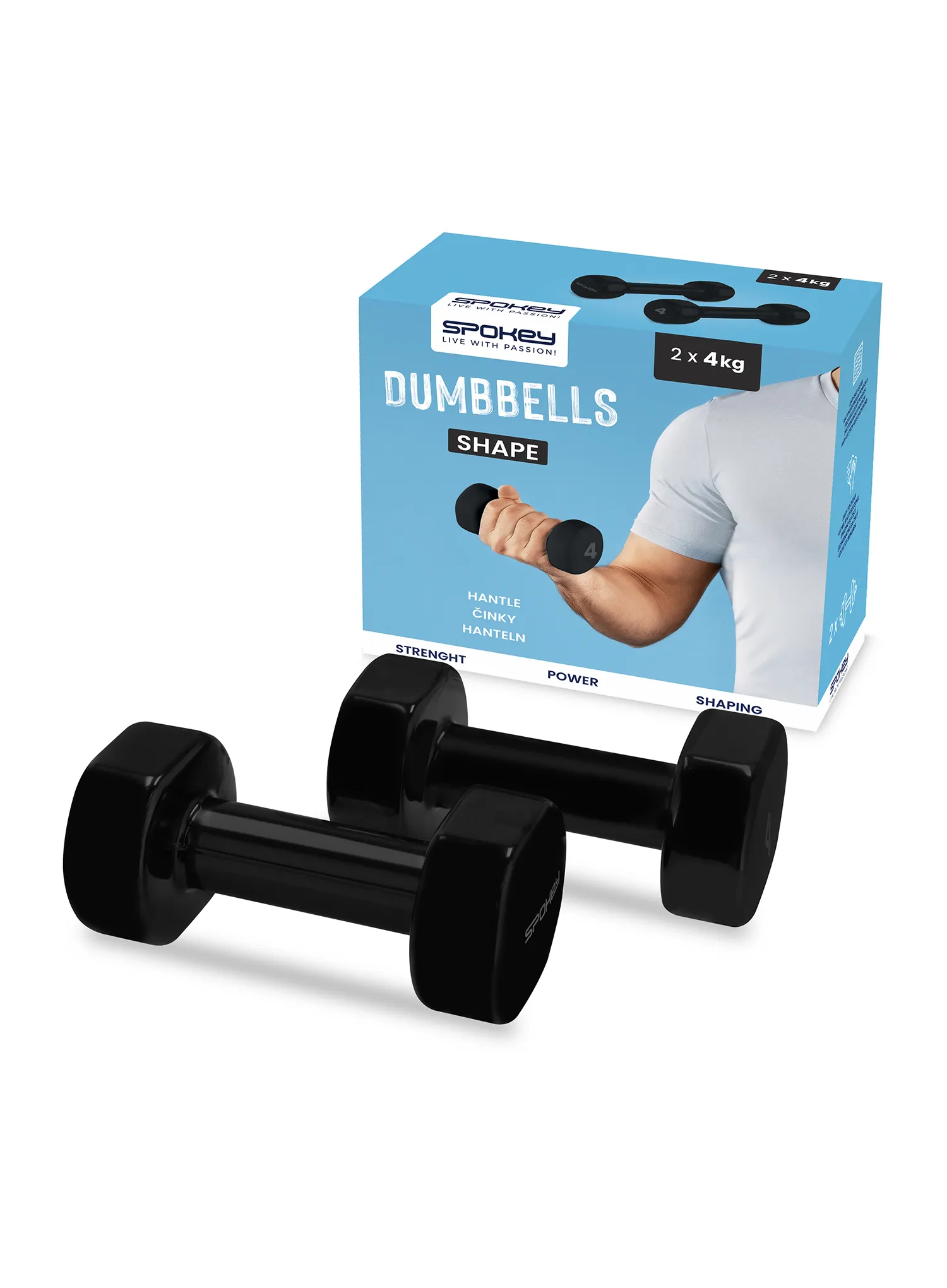 Hanteln Spokey Shape 2x4kg - black