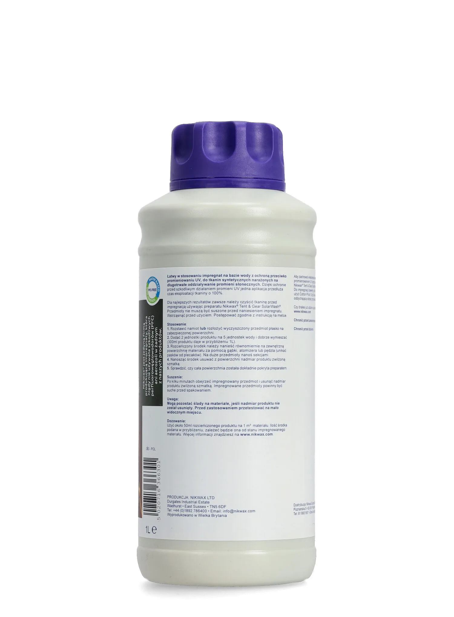 Imprägniermittel für Zelte Nikwax Tent&Gear SolarProof Concentrate 1l