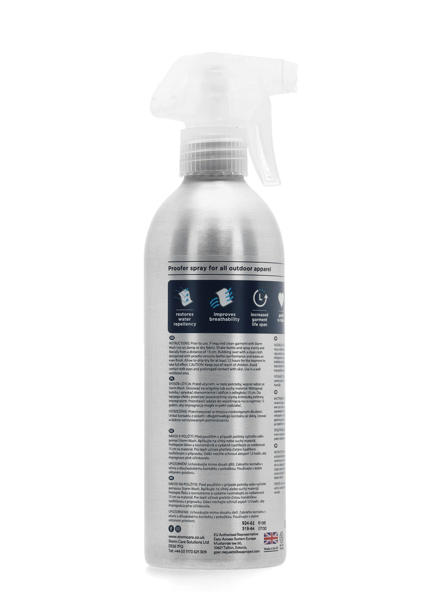 Imprägniermittel Storm Apparel and Down Proofer Spray On Heat Cure 500 ml