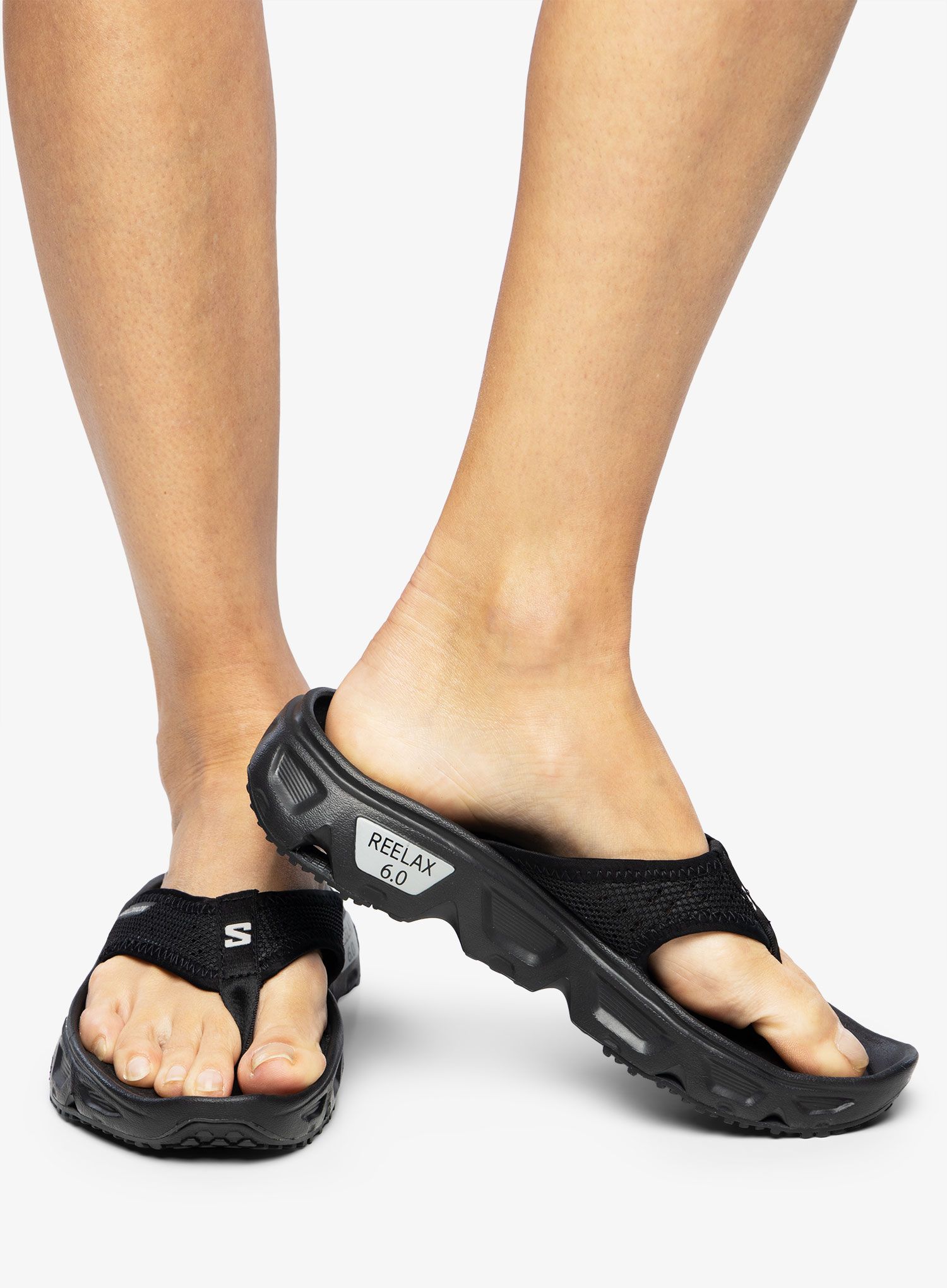 Zehentrenner Damen Salomon Reelax Break 6.0 - black/black/alloy