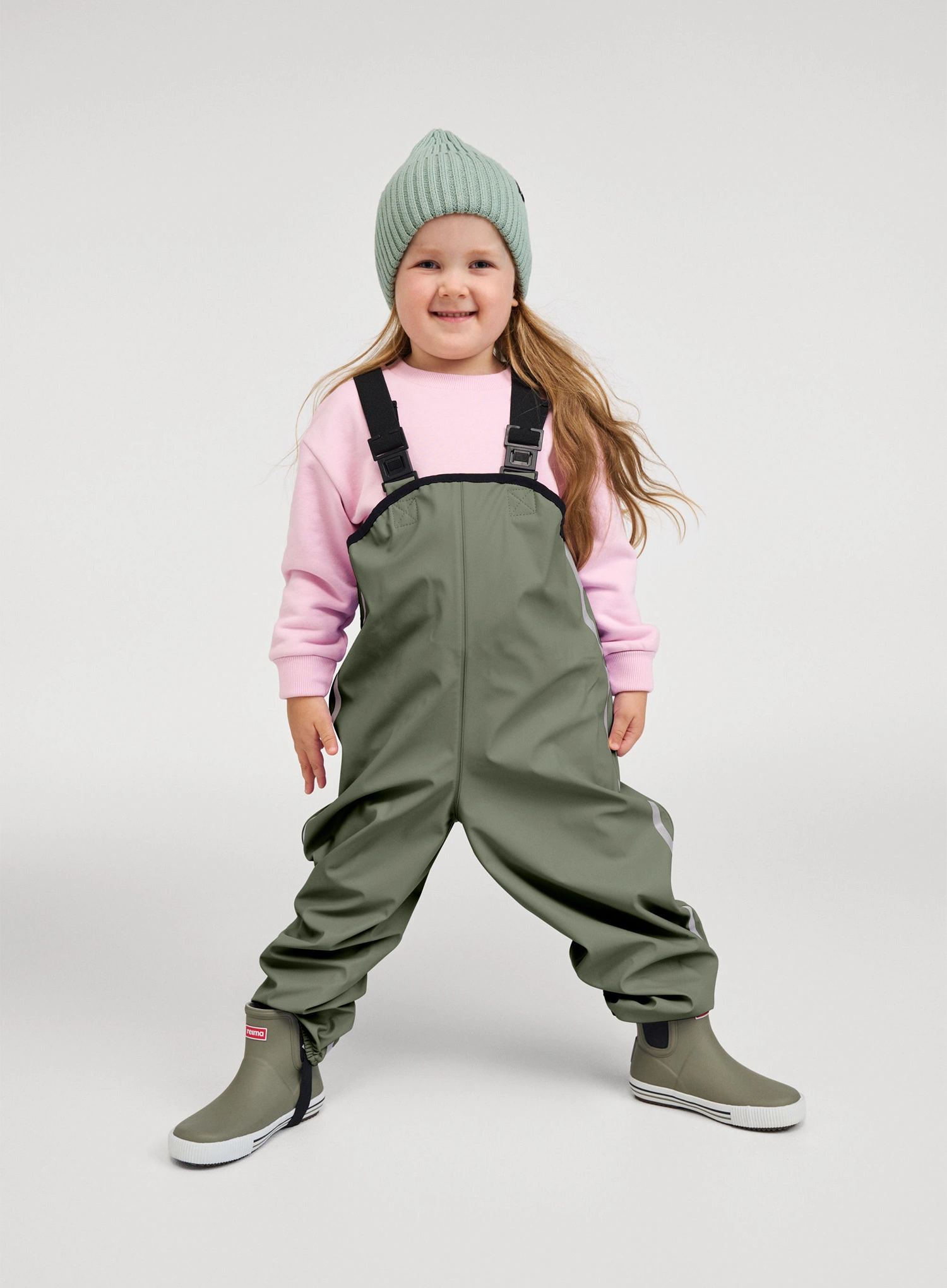 Gummistiefel Kinder Reima Ankles - greyish green