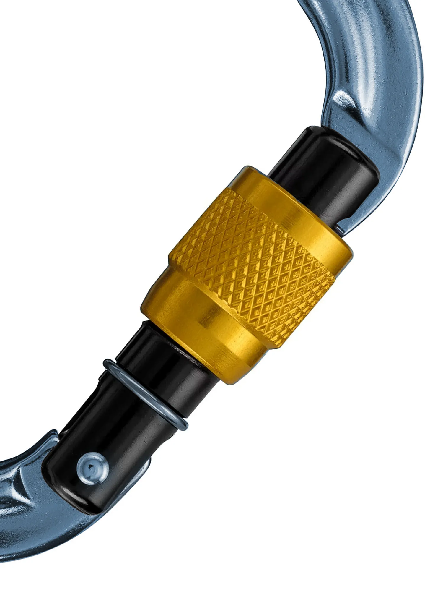 Karabiner Black Diamond Vaporlock Screwgate - dark gray/yellow