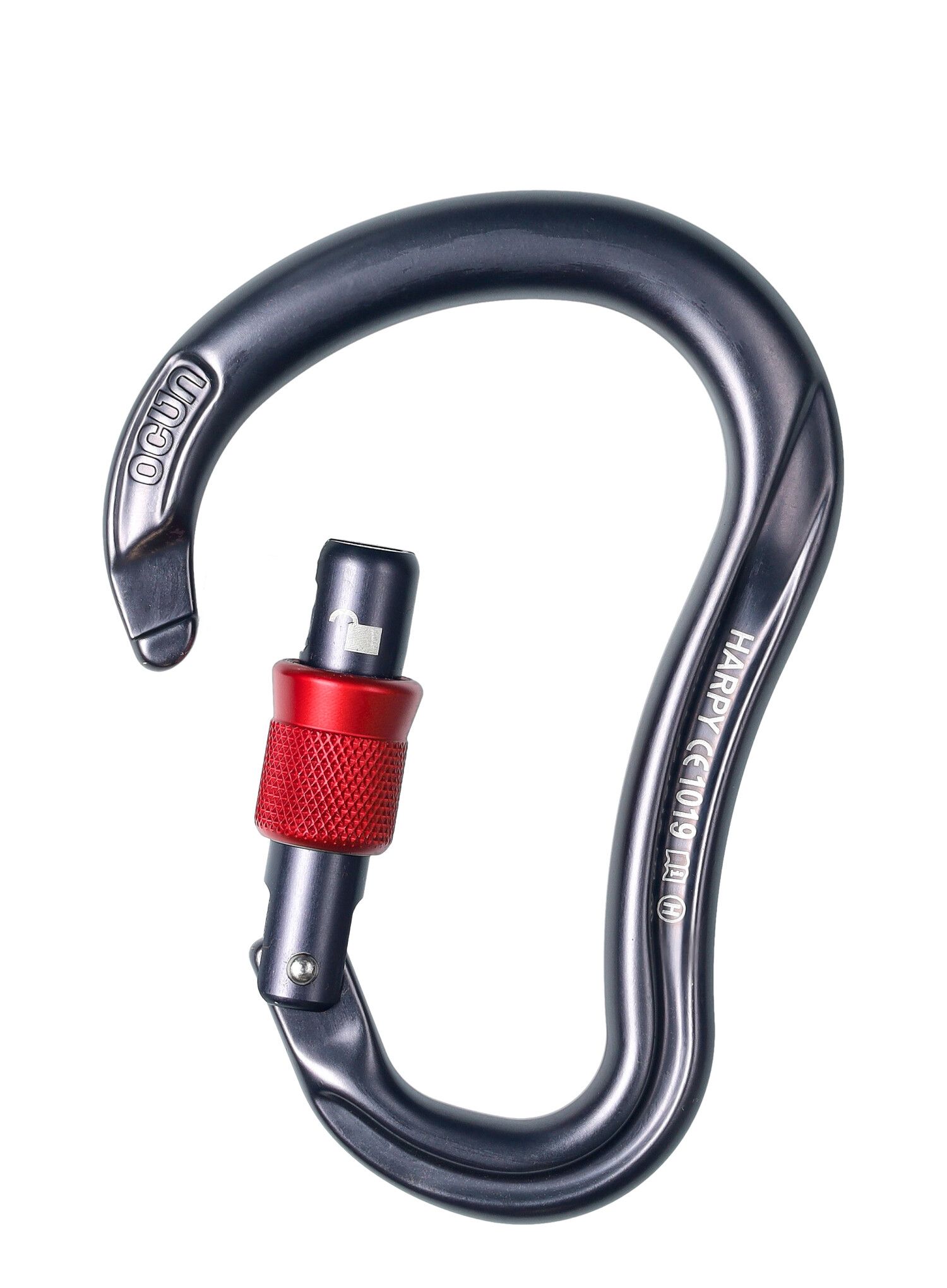 Karabiner Ocun Harpy HMS Screw - anthracite/red