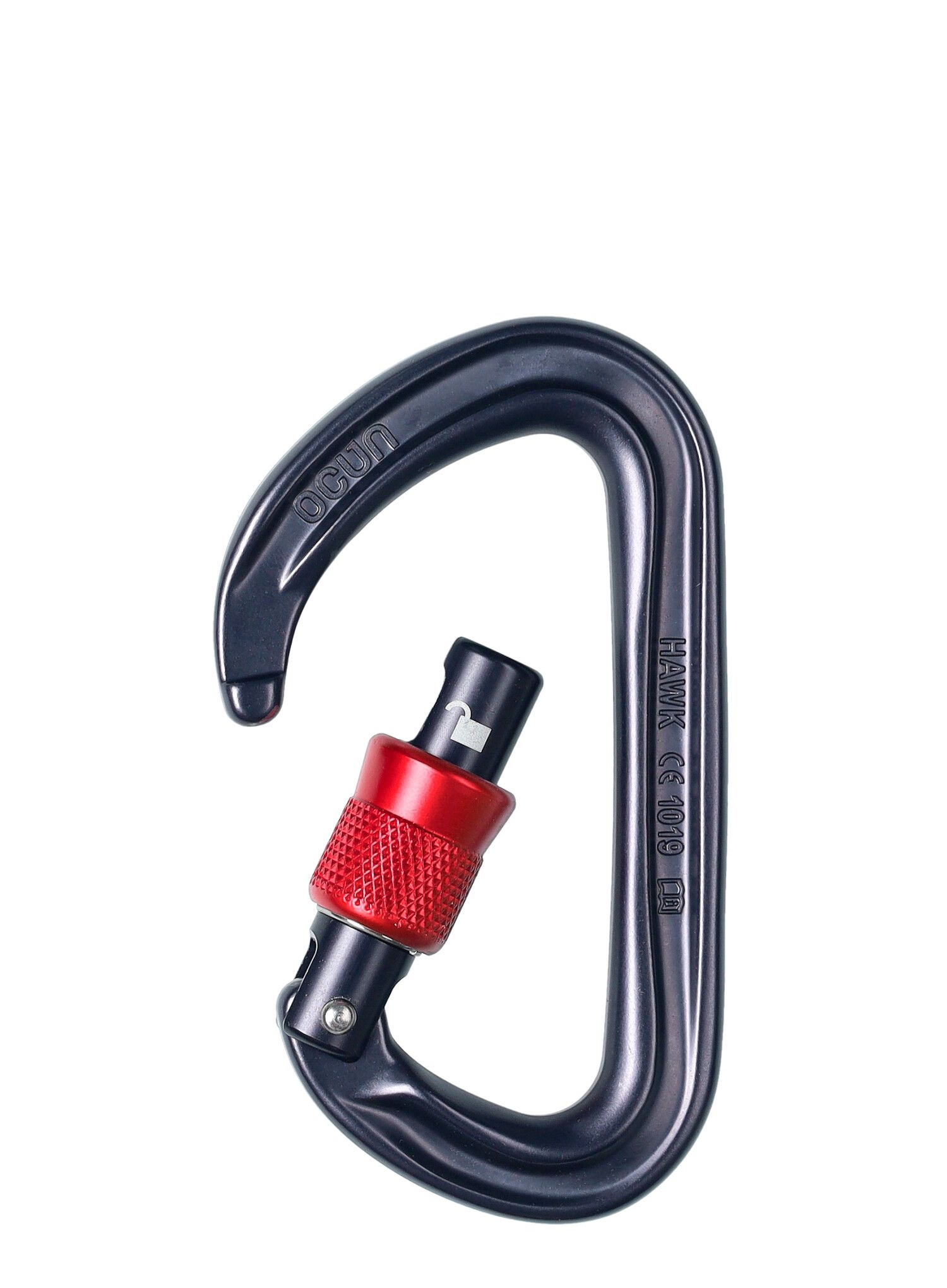 Karabiner Ocun Hawk Screw - anthracite/red