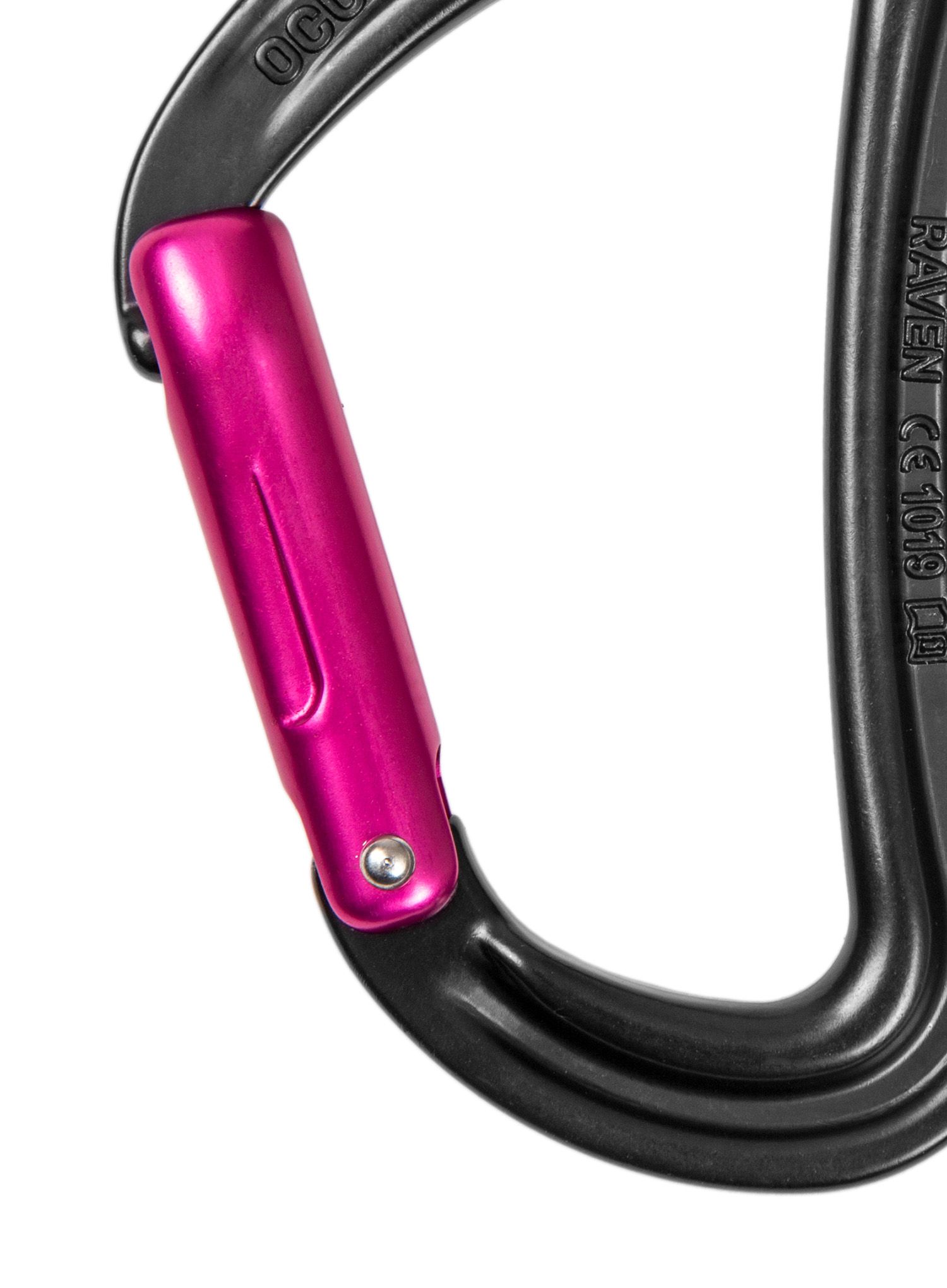 Karabiner Ocun Raven Straight - anthracite/pink