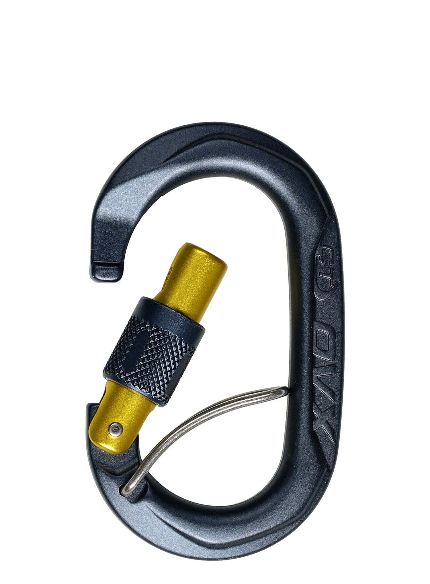 Schraubkarabiner Climbing Technology/SKYLOTEC OVX SGL - anthracite/mustard