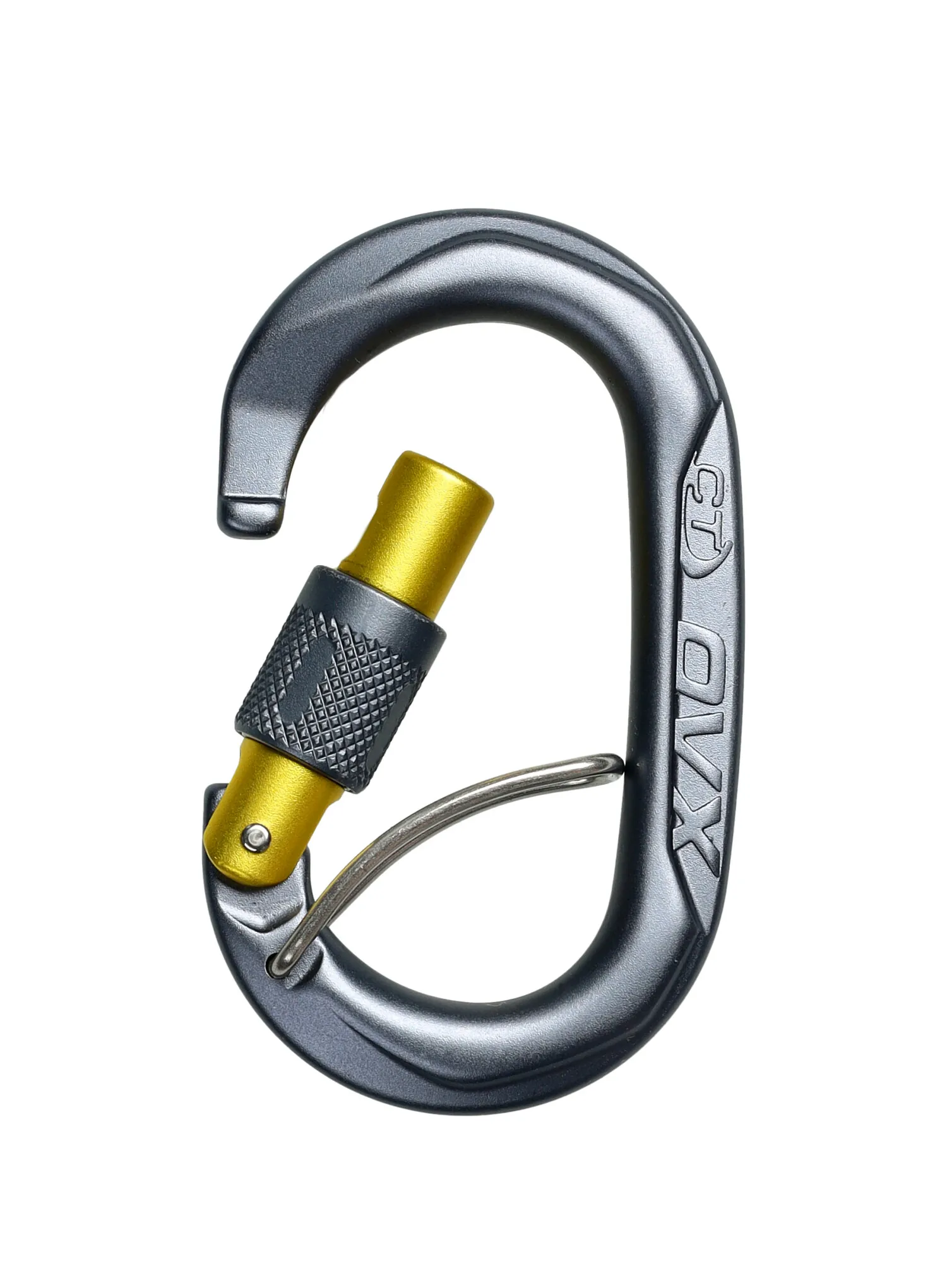 Schraubkarabiner Climbing Technology/SKYLOTEC OVX SGL - mustard/anthracite