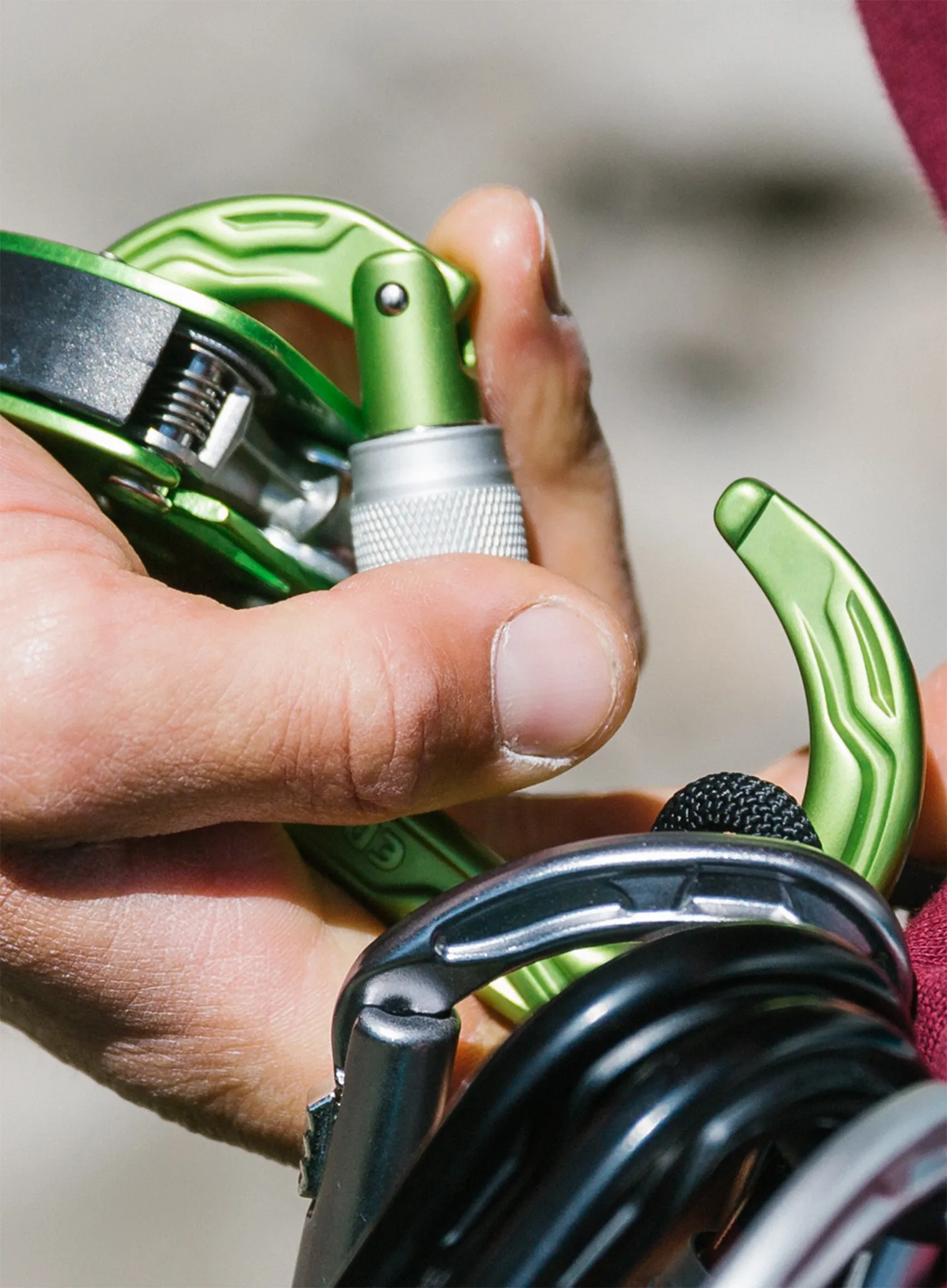 Schraubkarabiner Edelrid HMS Bullet Screw II - oasis