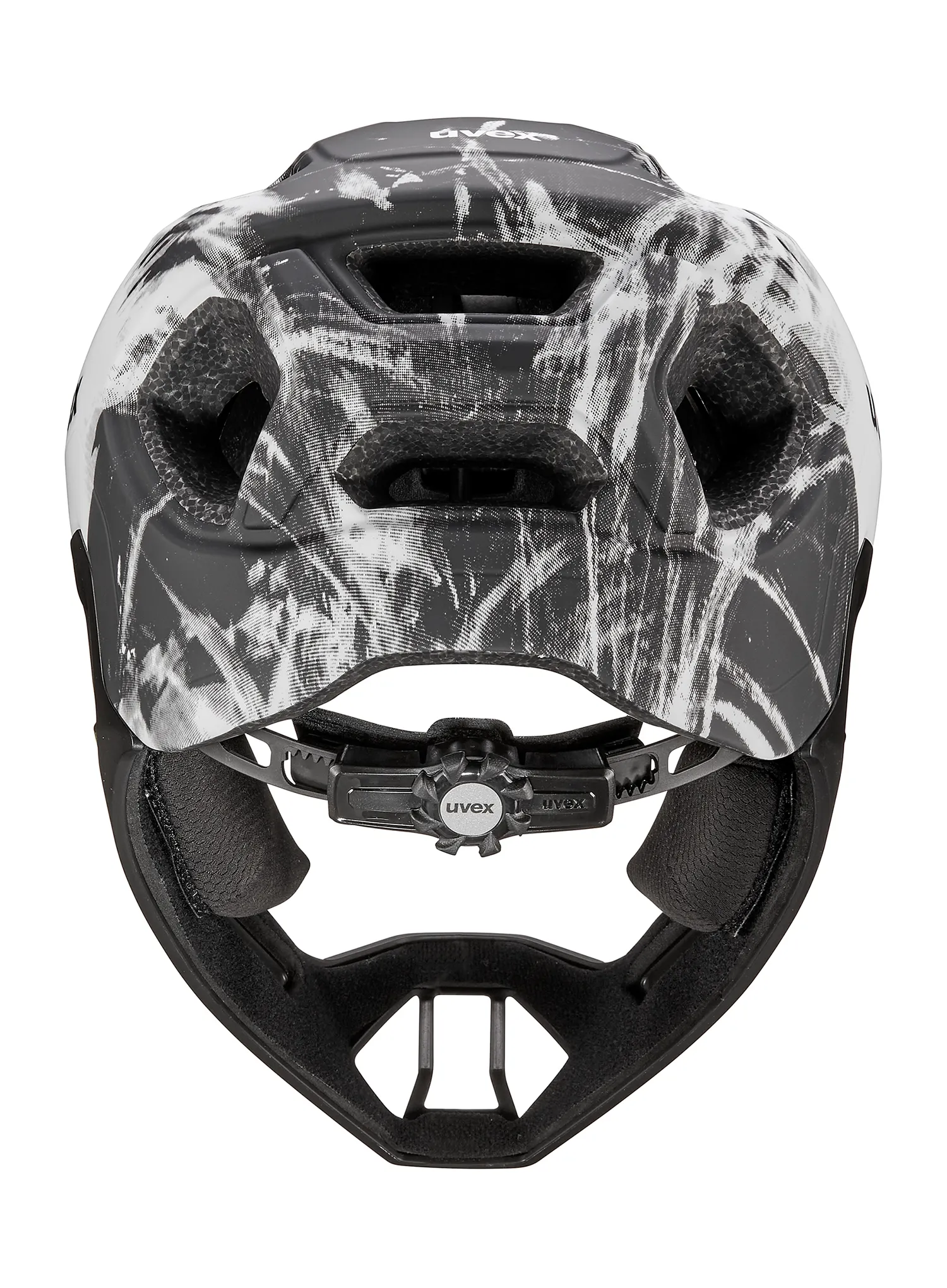 Kinder Helm Uvex React Jr. Fullface - black/white matt
